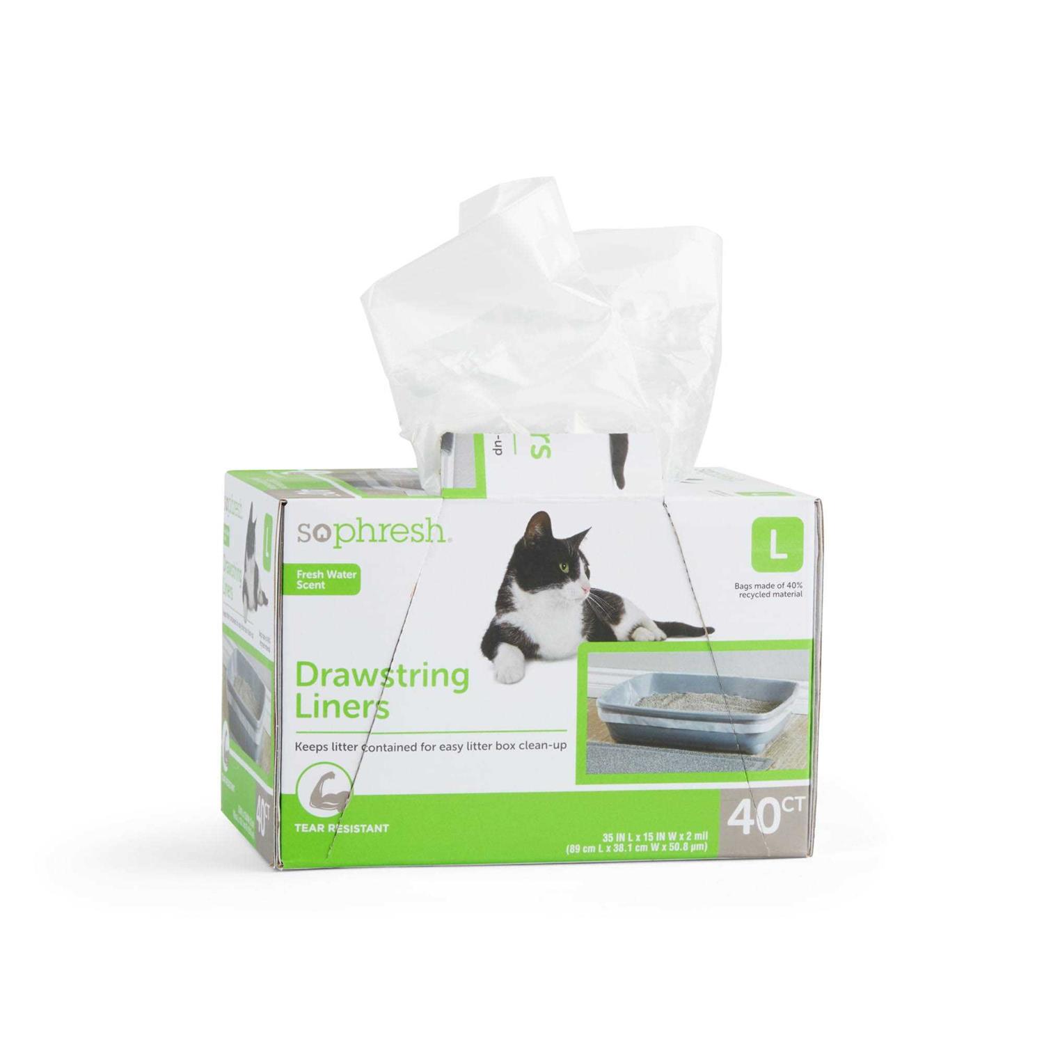 So Phresh Drawstring Cat Litter Box Liners