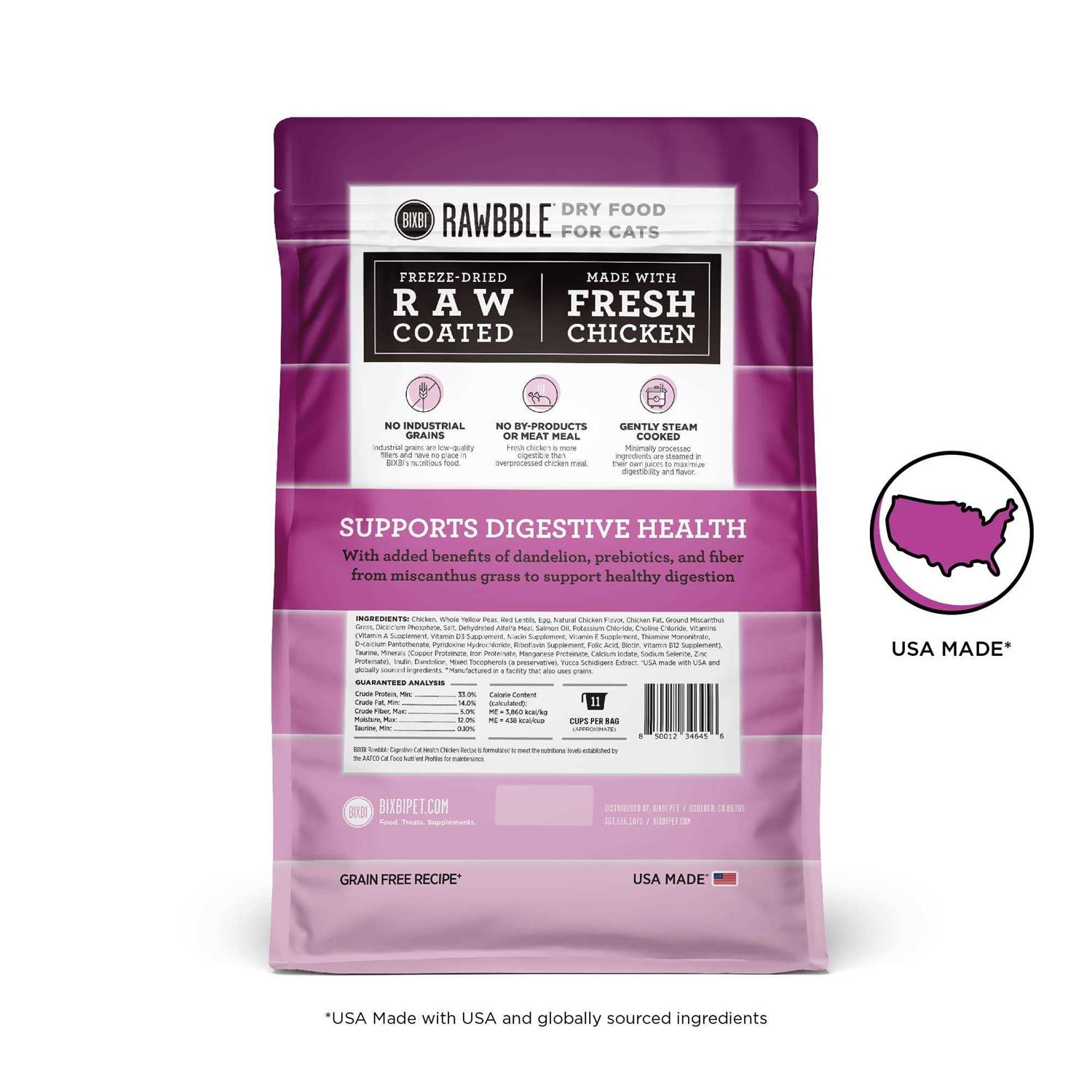 Bixbi Rawbble Chicken Recipe Dry Cat Food