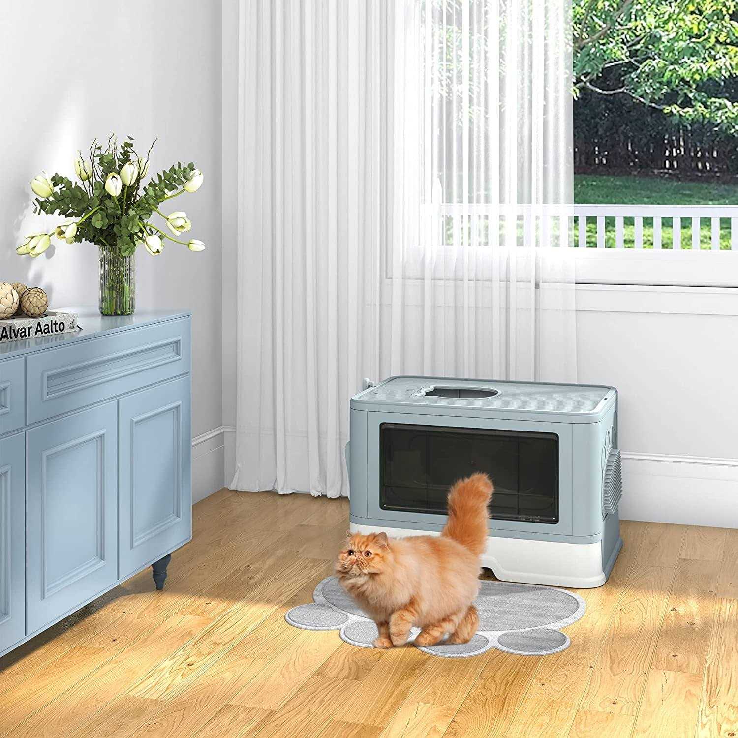 YITAHOME Large Enclosed Cat Litter Box with Lid Cover