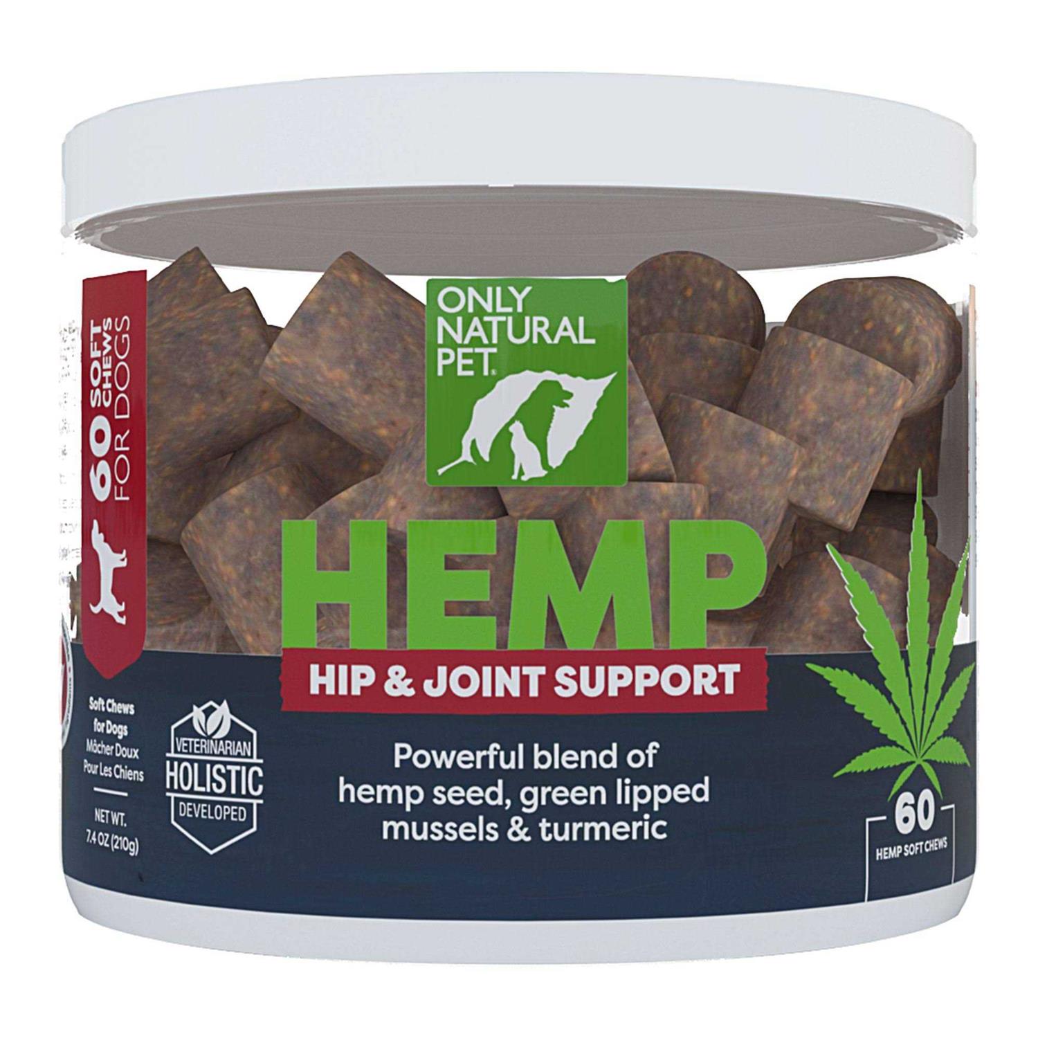 Only Natural Pet Hemp Hip & Joint Support Soft Dog Chews