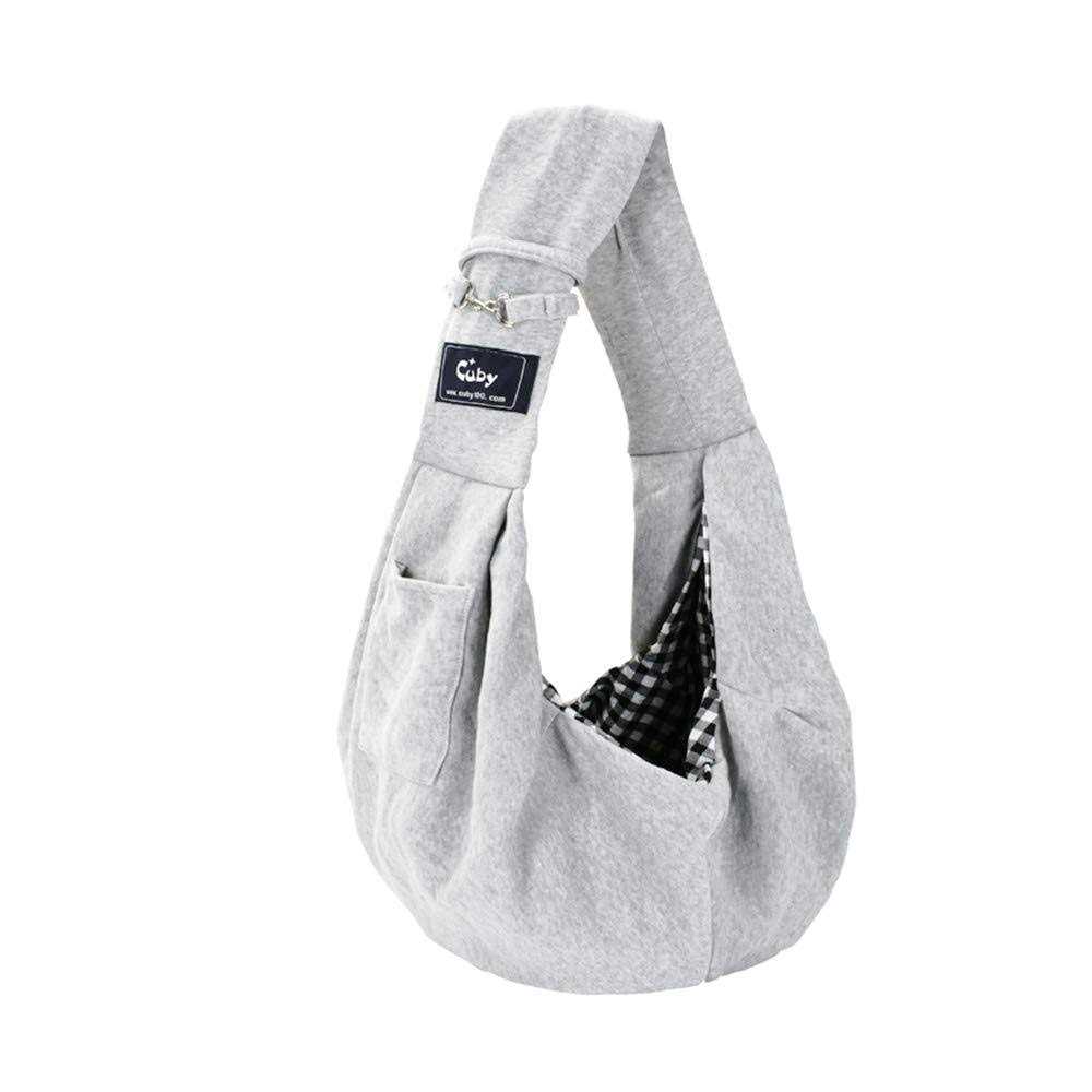 Cuby Dog and Cat Sling Carrier Hands Free Reversible Pet Papoose Bag Soft Pouch and Tote Design Suitable for Puppy