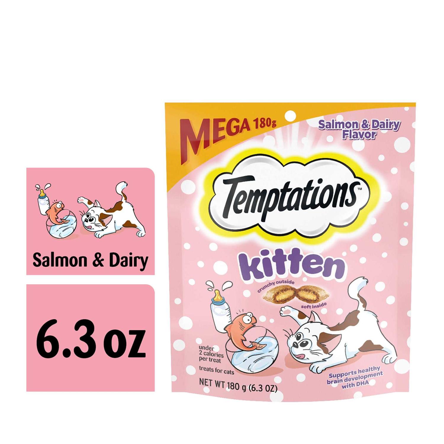 Temptations Crunchy and Soft Kitten Treats Dairy Flavor
