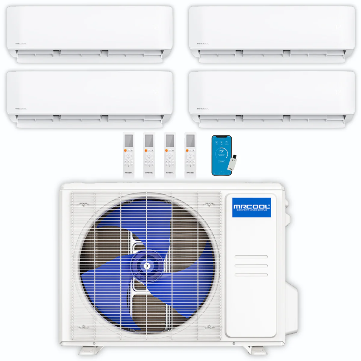 MRCOOL DIY Mini Split - 39,000 BTU 4 Zone Ductless Air Conditioner and Heat Pump, DIY-B-436HP09090912