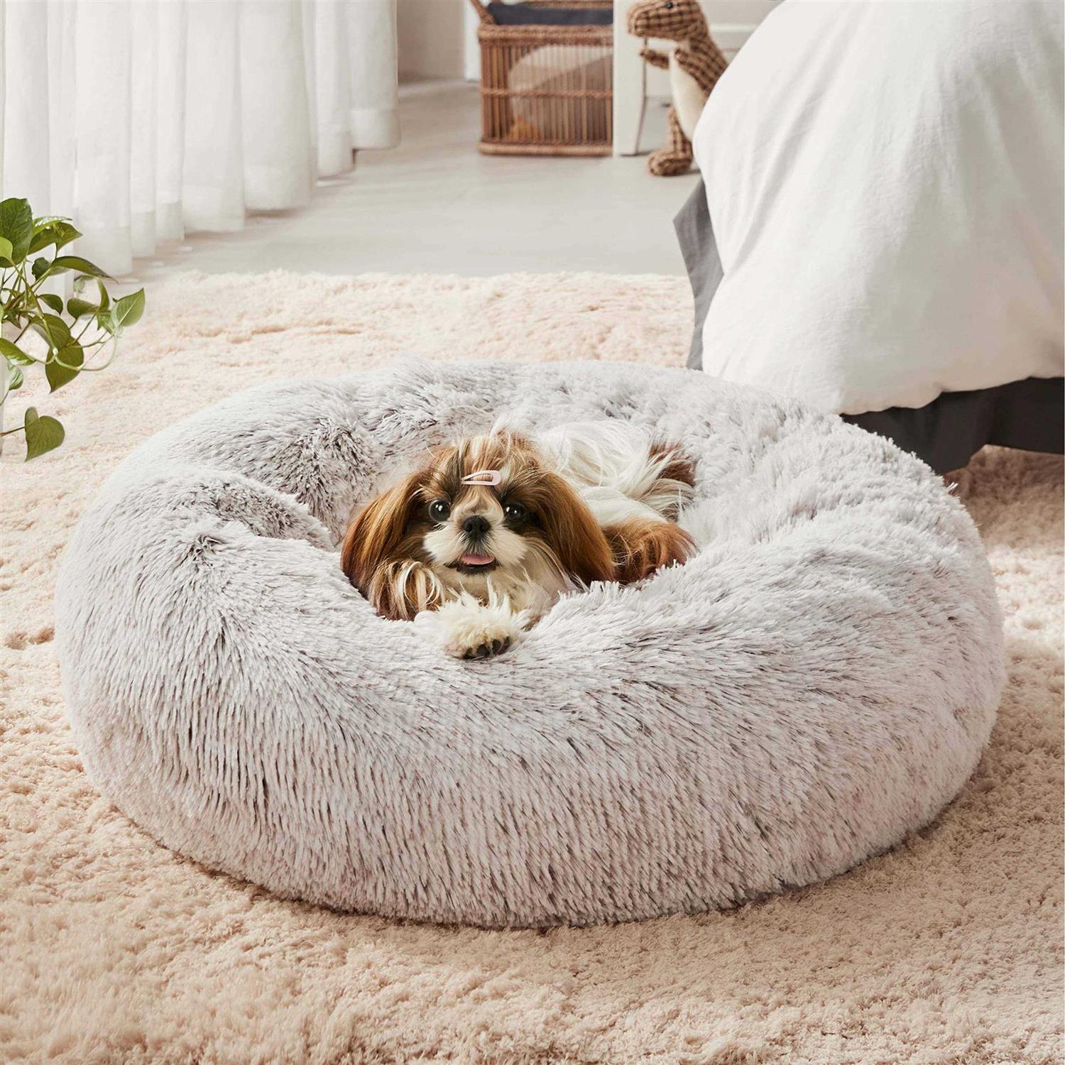 WESTERN HOME WH Western Home Faux Fur Dog Bed & Cat Bed Original Calming Dog Bed for Small Medium Large Pets