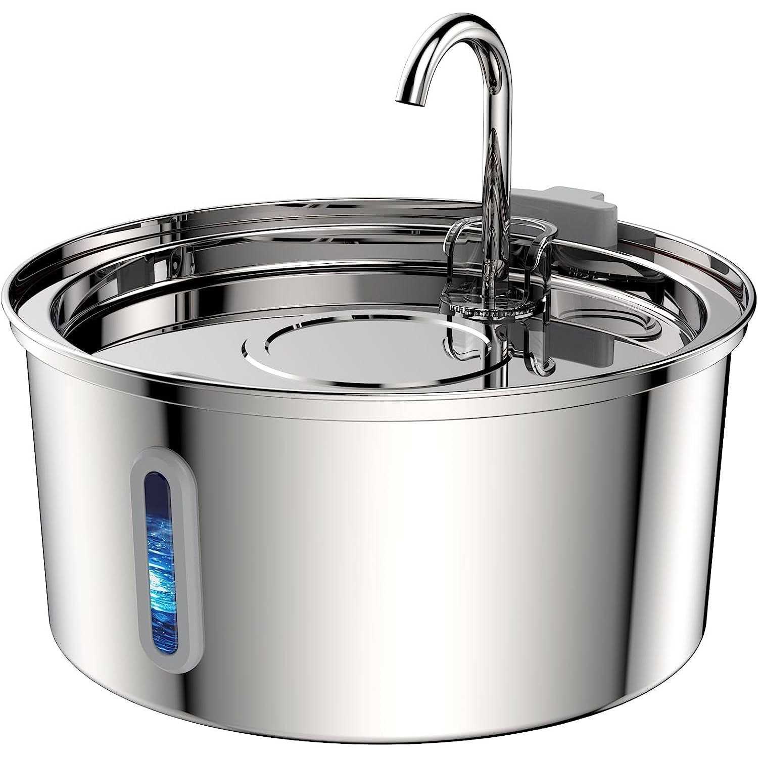 Tomxcute 3.2L Stainless Steel Cat Water Fountain for Drinking Tap Cat Fountain for Cats Terriers small-sized dogs