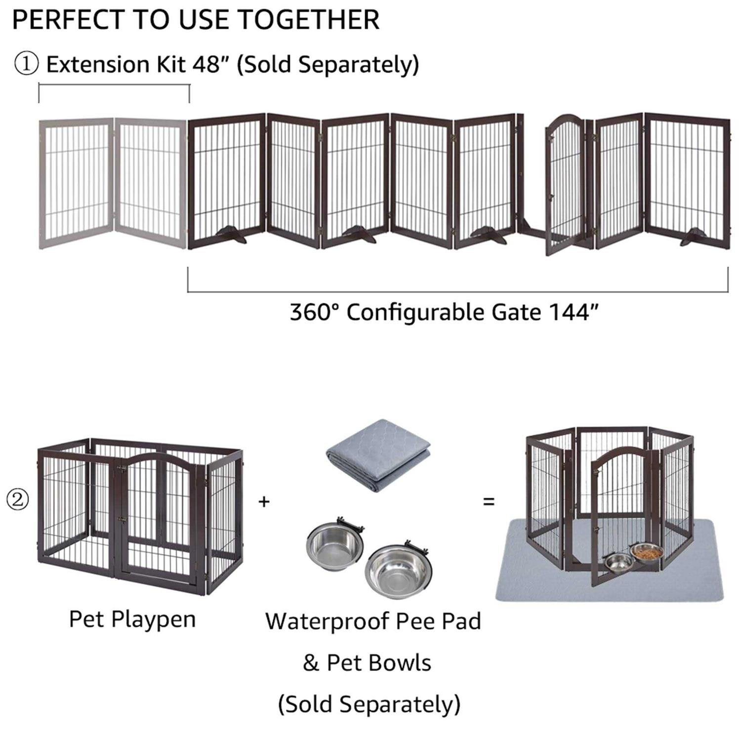 Unipaws Freestanding Pet Playpen
