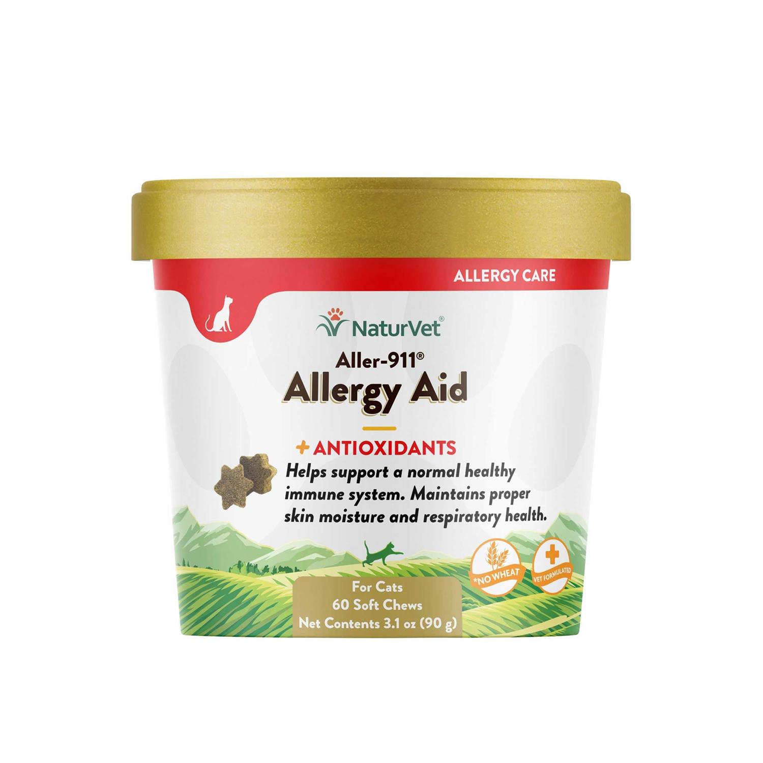 NaturVet Aller-911 Allergy Aid Plus Antioxidants Cats Soft