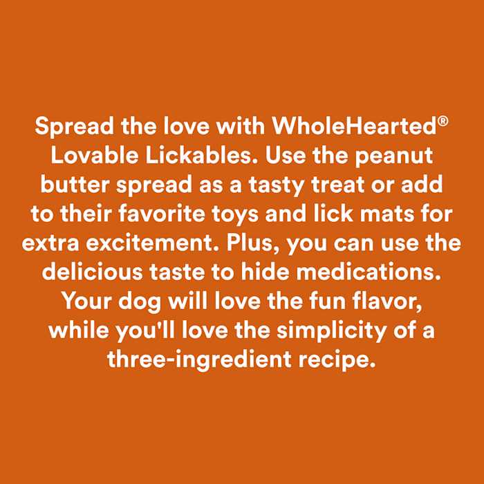 WholeHearted Loveable Lickables Peanut Butter Dog Treats
