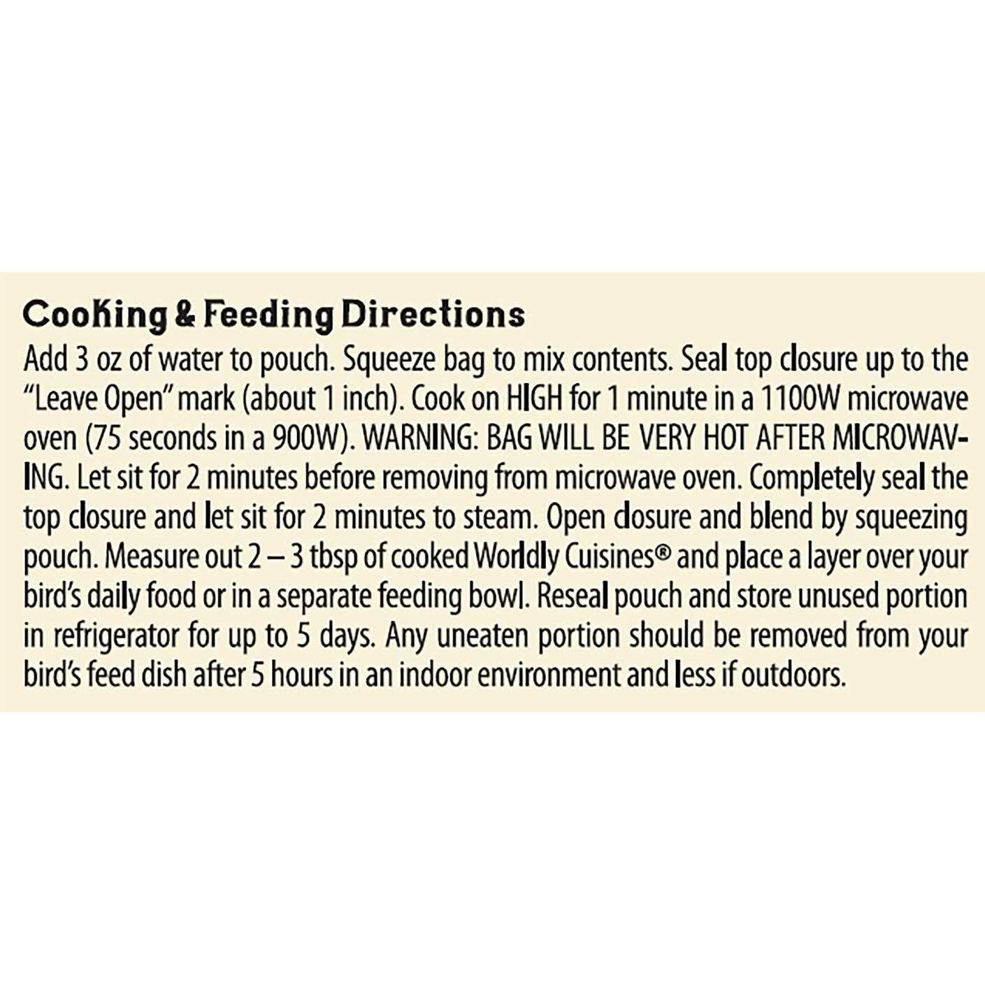 Higgins Worldly Cuisines Tuscan Dream Bird Food