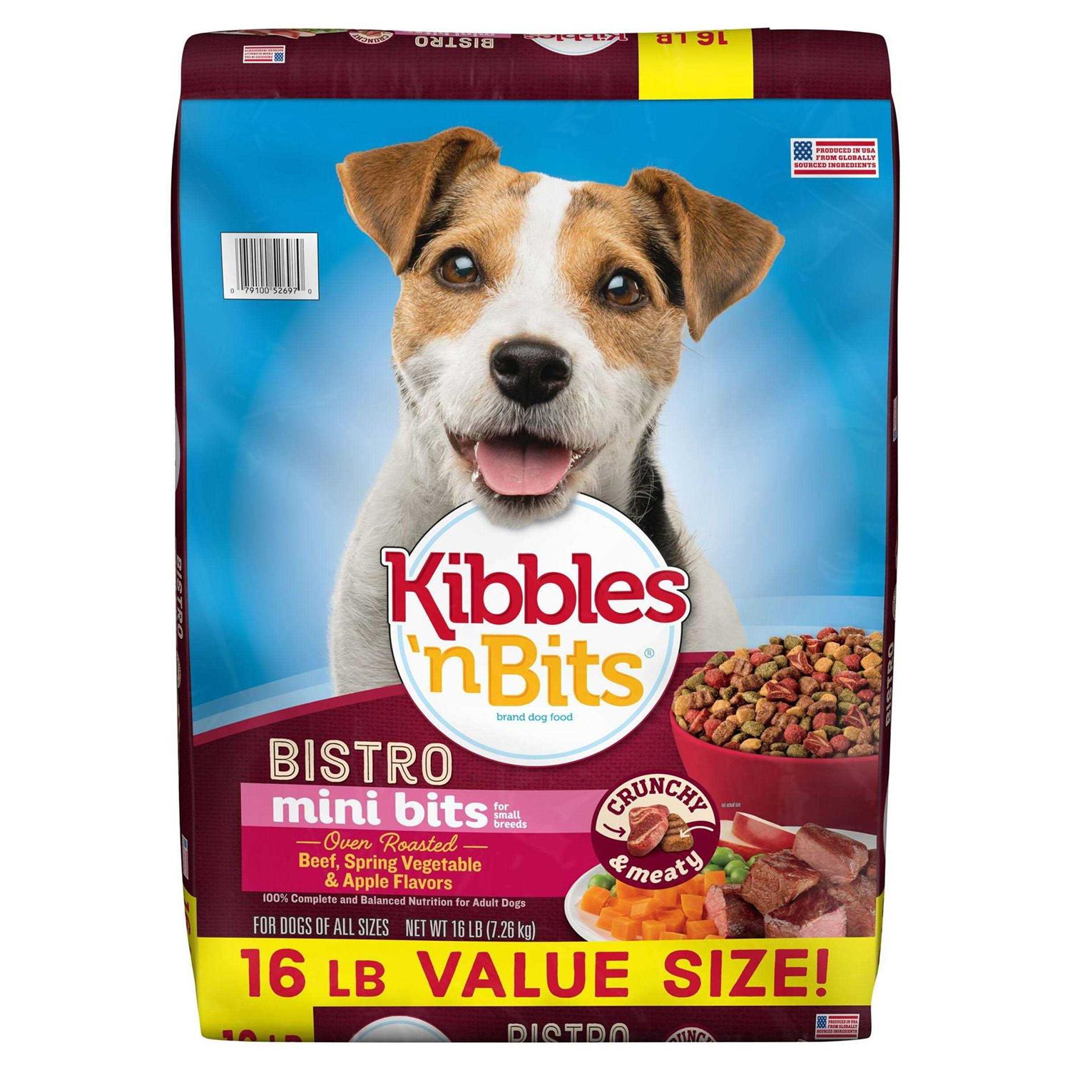 Kibbles n Bits Mini Bits Beef Chicken Dog Food