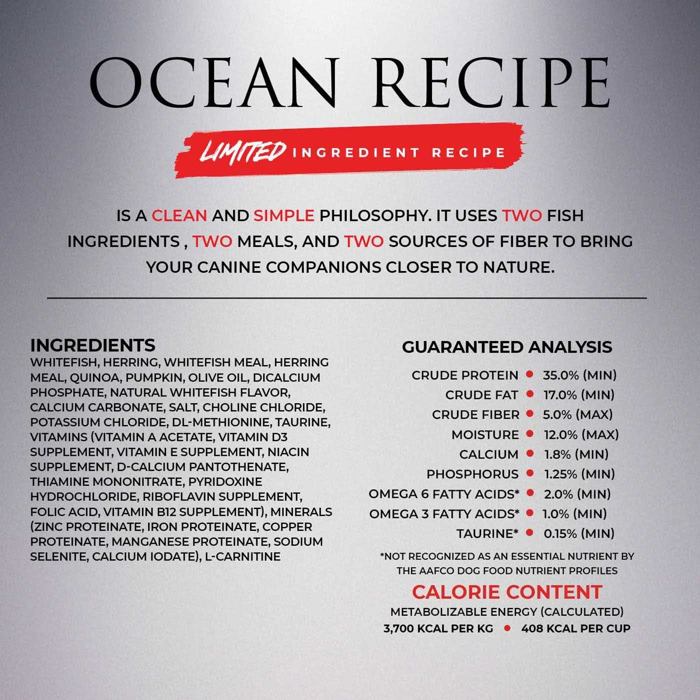 Essence Limited Ingredient Ocean Recipe Dog Dry Food