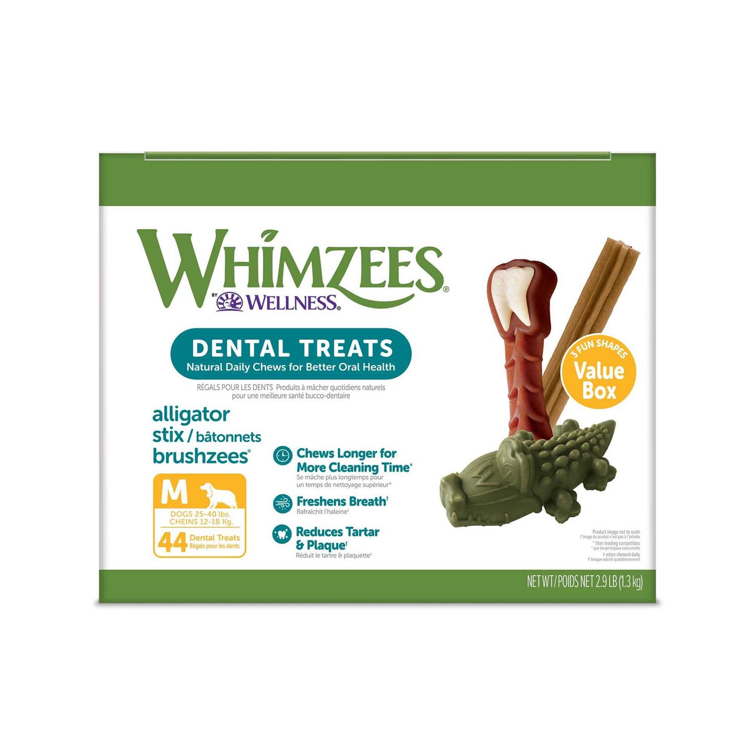 Whimzees Natural Dental Value Box Dog Treats