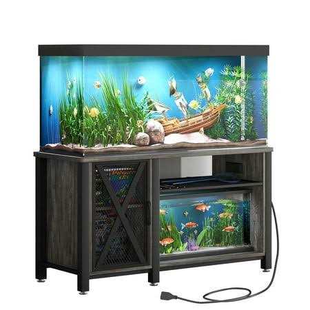 Dextrus Heavy Duty Metal Aquarium Stand with Power Outlets Suitable for 55-75 Gallon Fish Tank Stand
