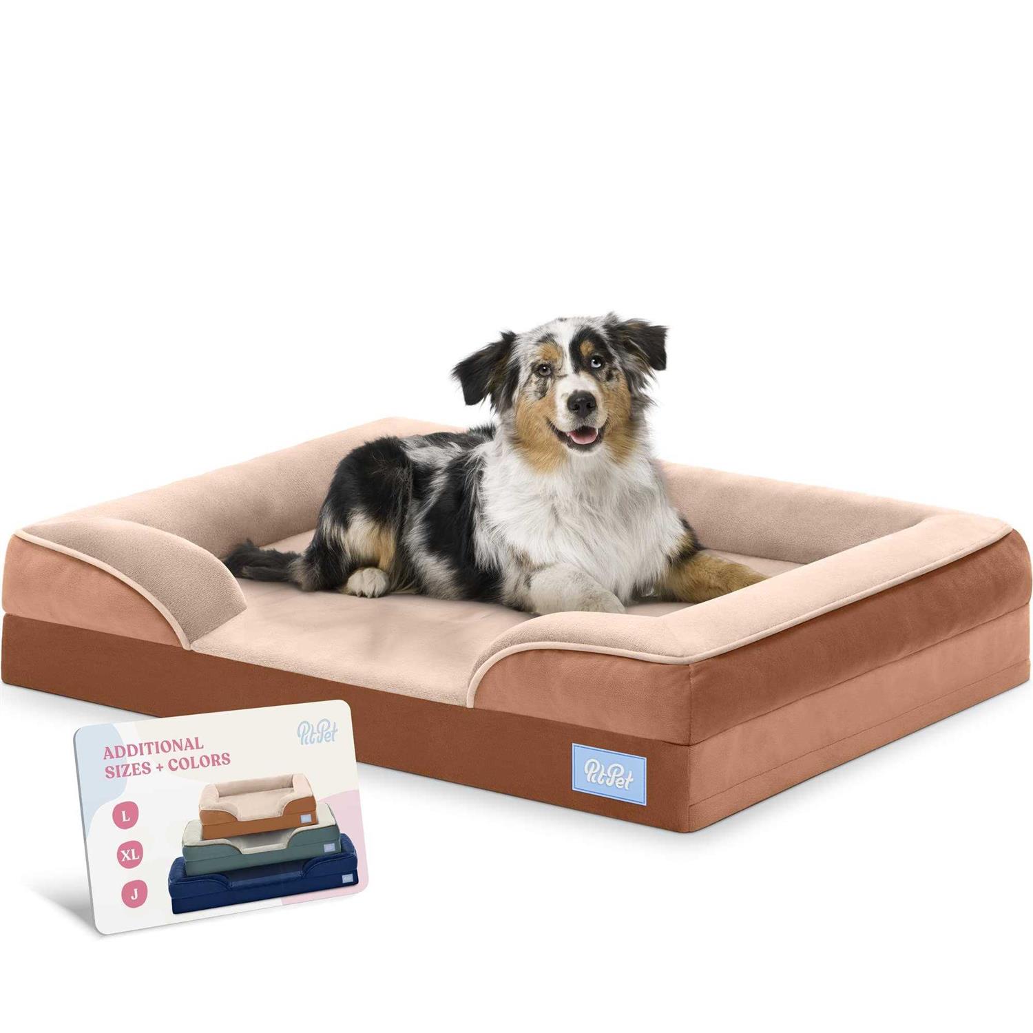 Pitpet Orthopedic Sofa Dog Bed Ultra Comfortable Dog Bed for Large Dogs