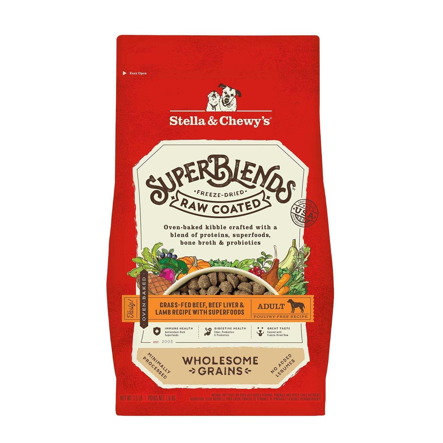 Stella & Chewy’s SuperBlends Raw Wholesome Grains Grass-Fed Beef