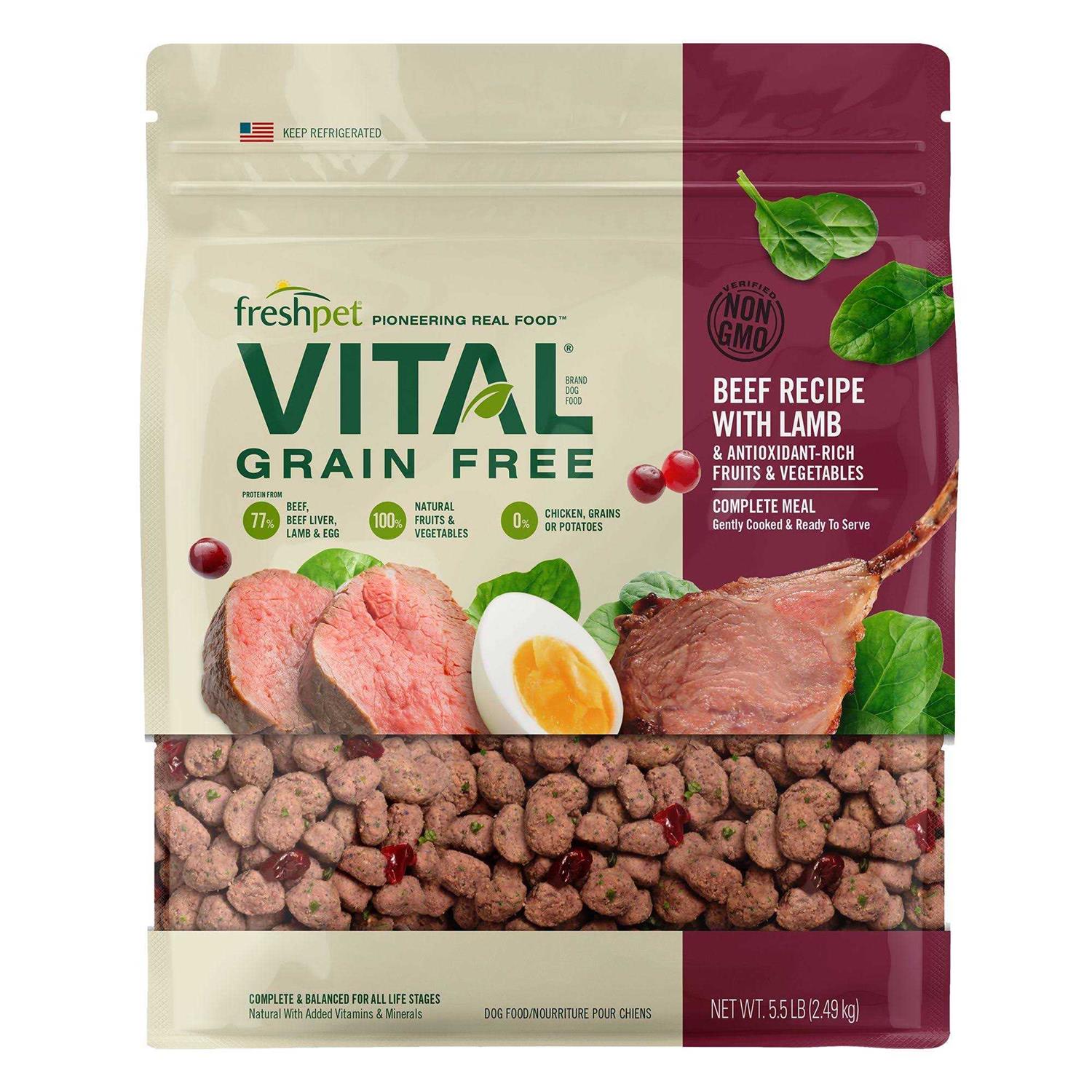 Freshpet Vital Complete Meals Grain-Free Beef & Lamb Fresh Dog Food