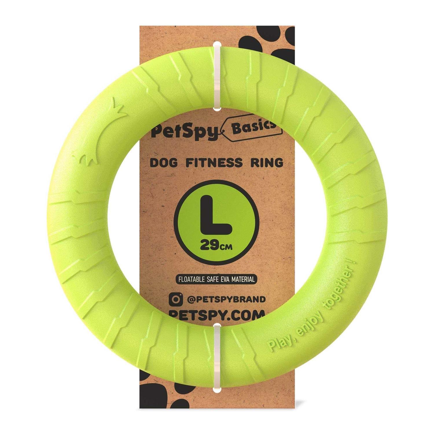 PetSpy Dog Training Ring for Outdoor Fitness Floatable Pulling Toy and Flying Disc Interactive Play Tool for Small Medium