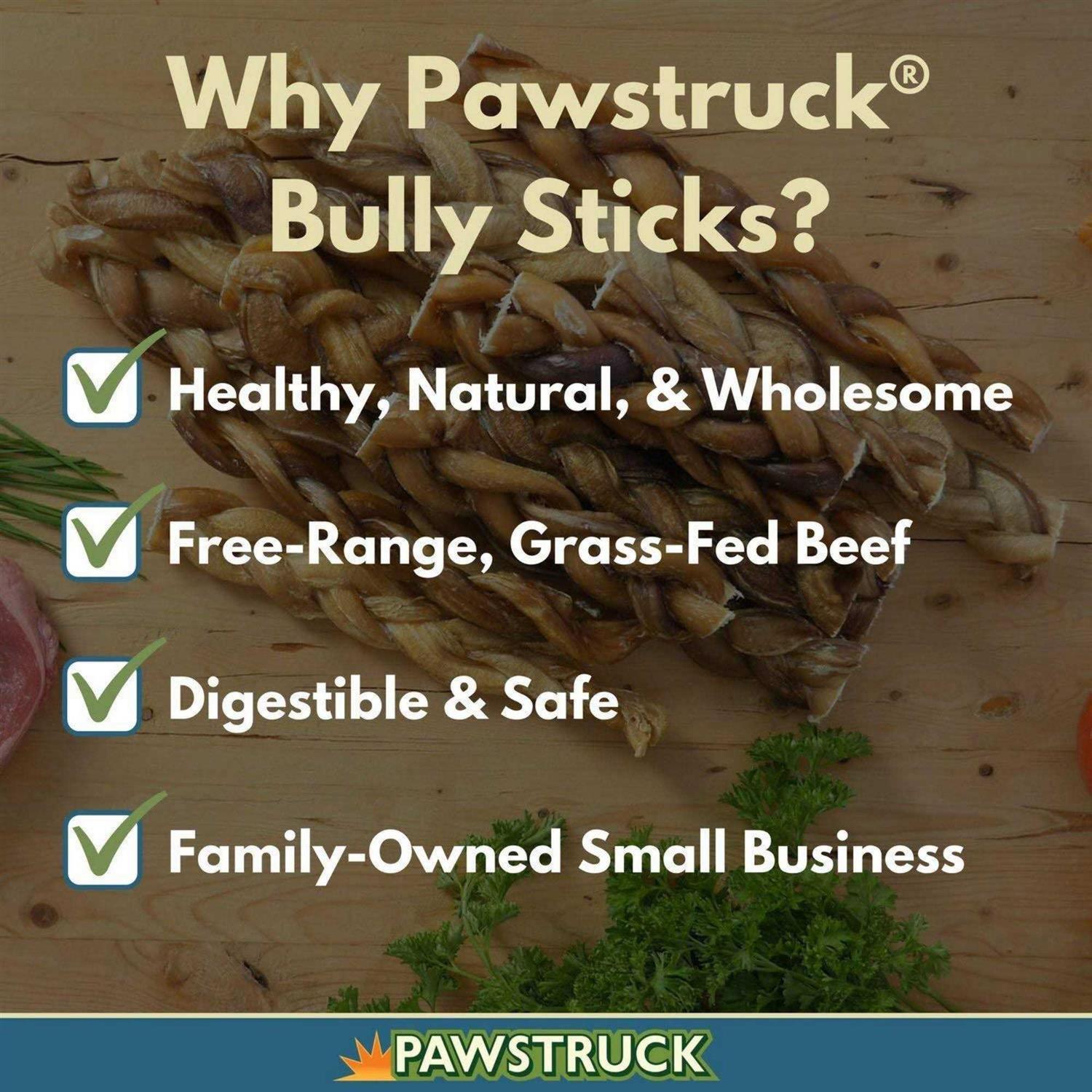 Pawstruck Braided Bully Sticks Dog Treats