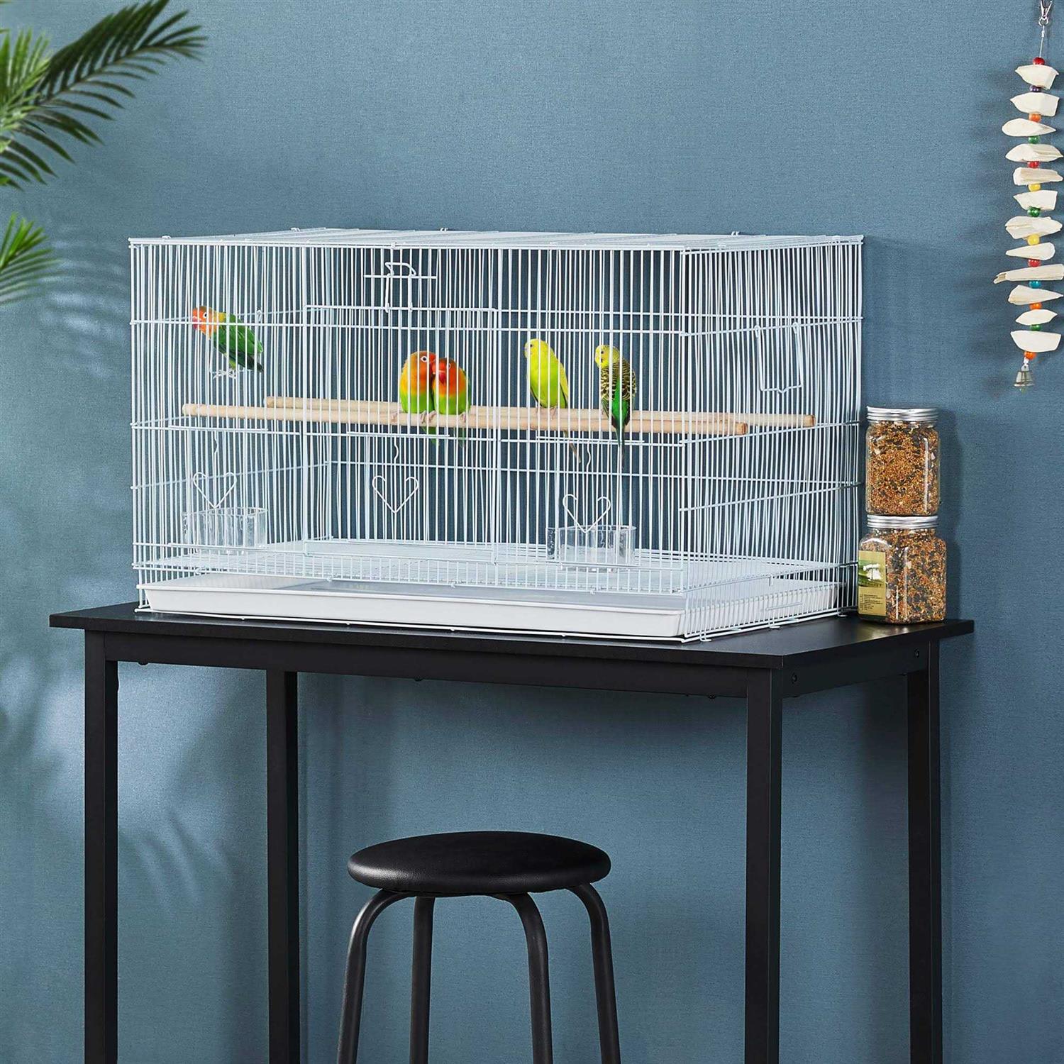 Topeakmart 18 Flight Cage with Slide-Out Tray for Birds