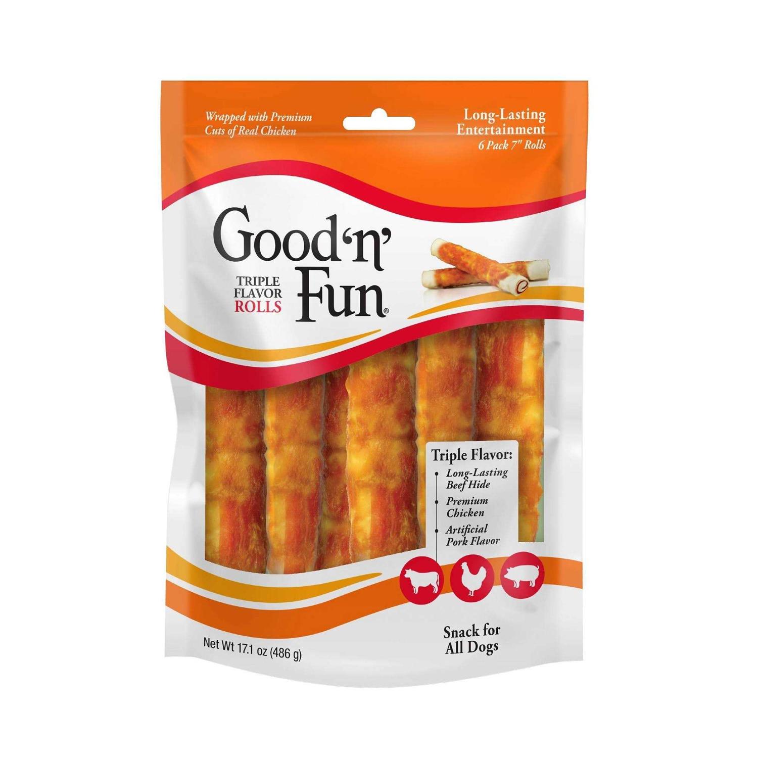 Healthy Hide Good N Fun Triple Flavor Rolls