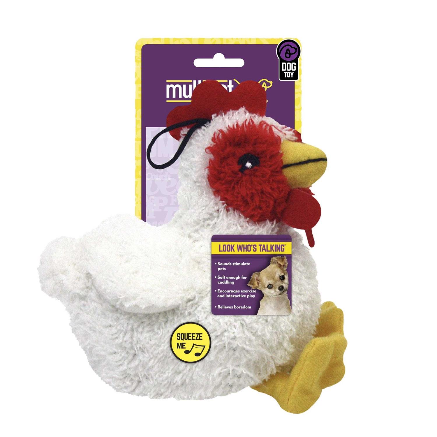 Multipet Look Who’s Talking Chicken Dog Toy