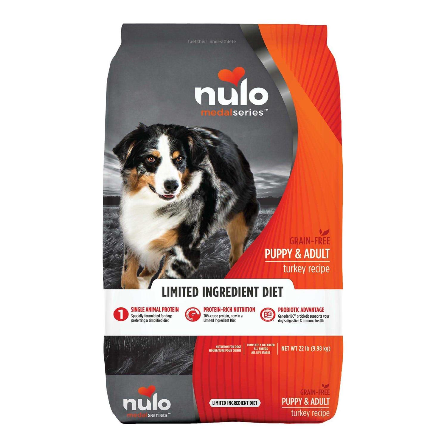 Nulo MedalSeries Puppy & Adult Dog Food Grain Free Limited Ingredient Turkey