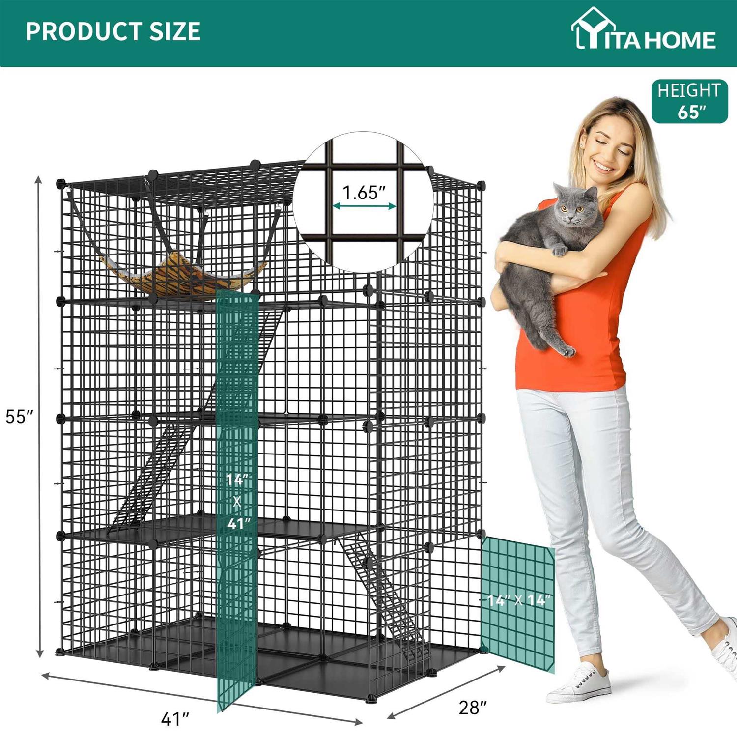 YITAHOME 4 Tier Cat Hammock Cat Enclosure