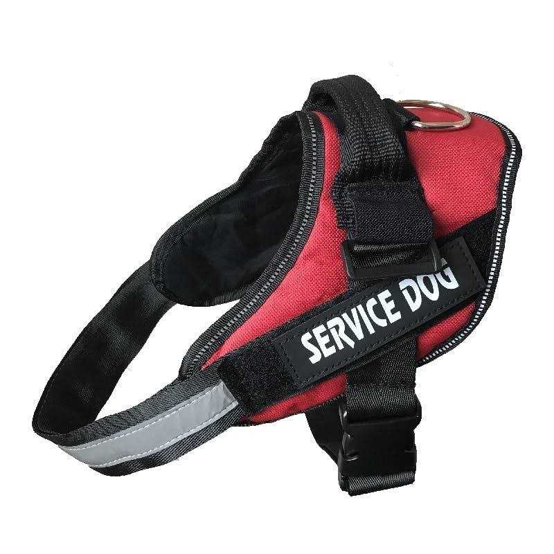 Industrial Puppy Service Dog Vest with Hook and Loop Straps and Detachable Backpacks Harnesses in 7 Sizes from XXS to XXL