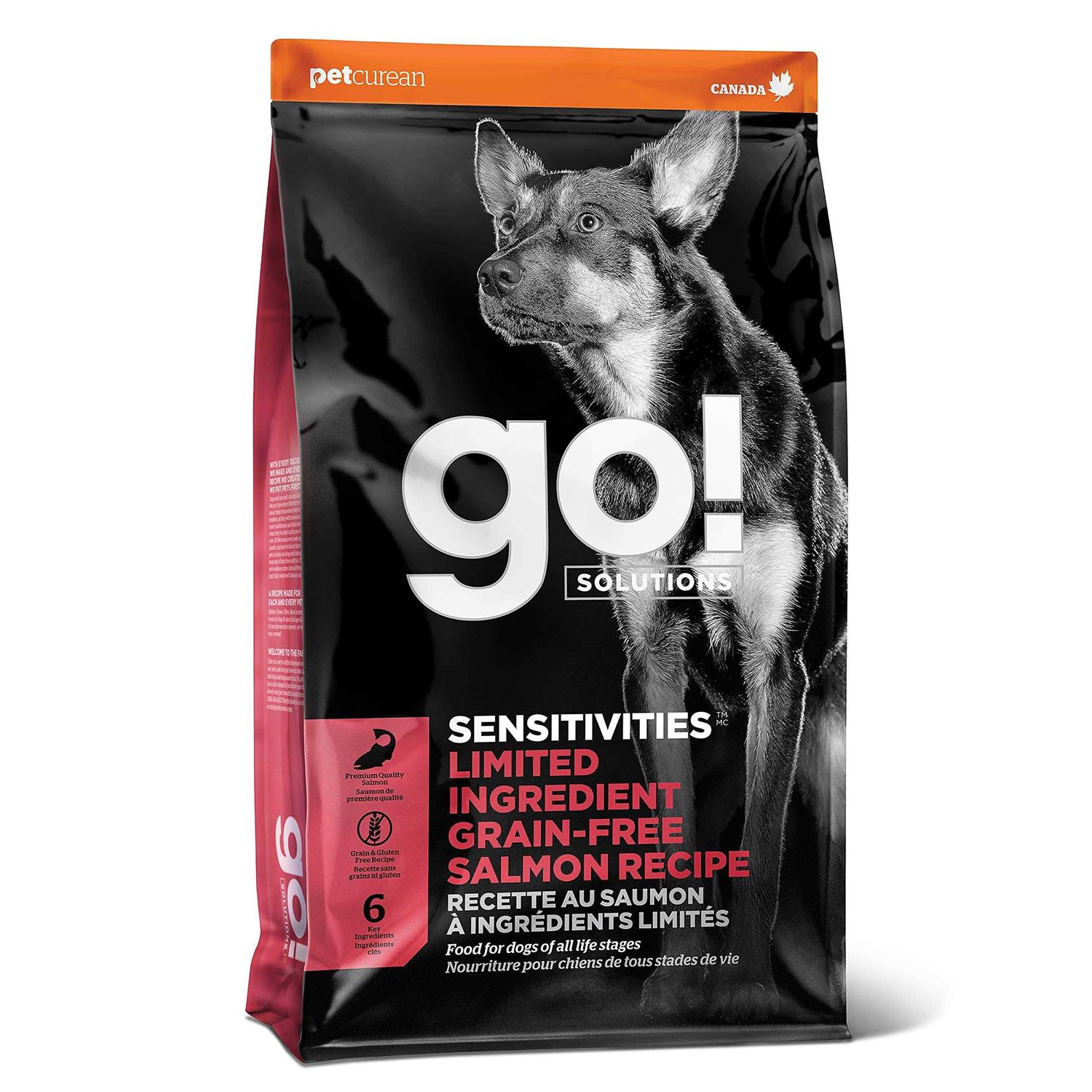 Petcurean Go! Sensitivities Limited Ingredient Grain Free Salmon Recipe Dry Dog Food