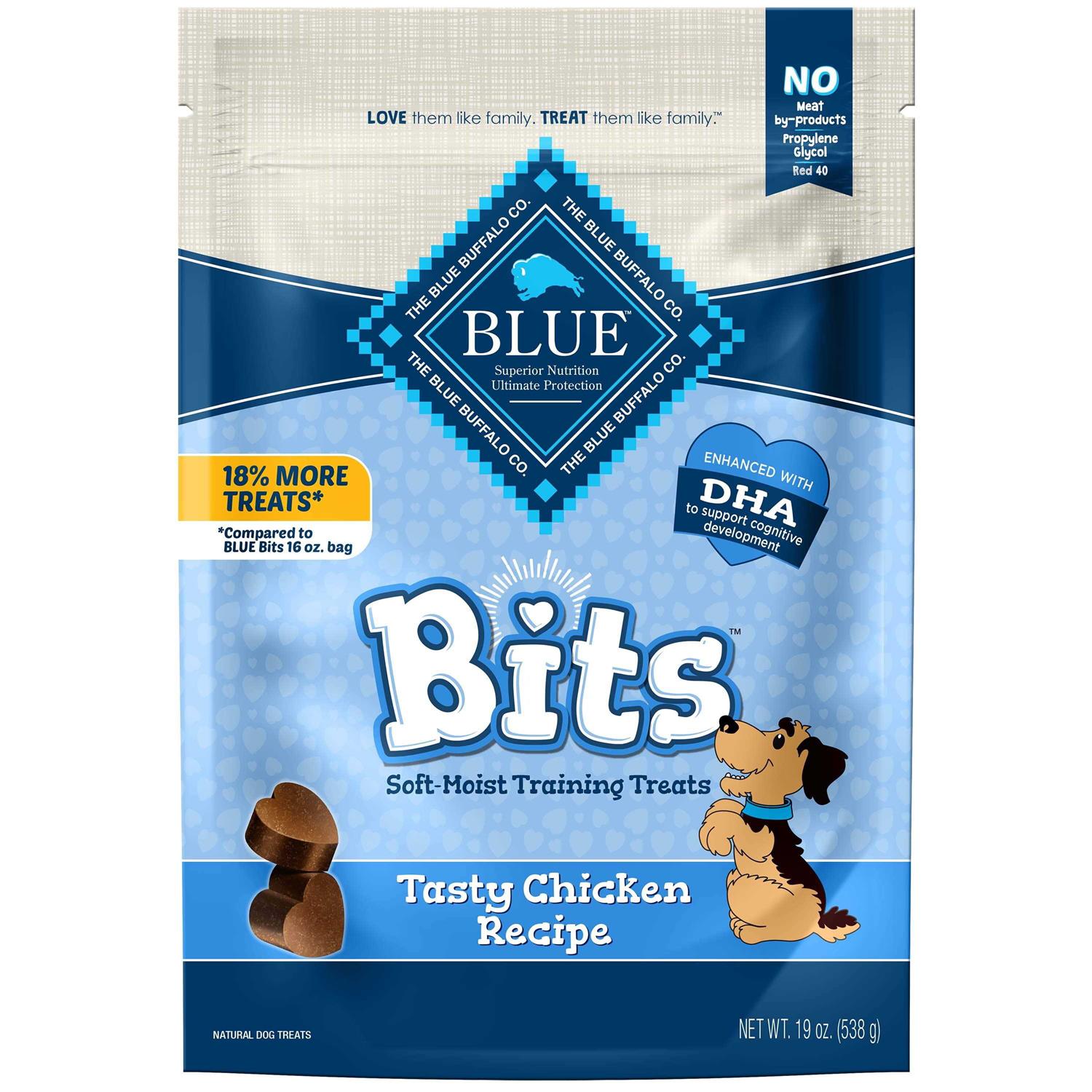 Blue Buffalo Blue Bits Chicken Recipe Natural Soft-Moist Training Dog Treats