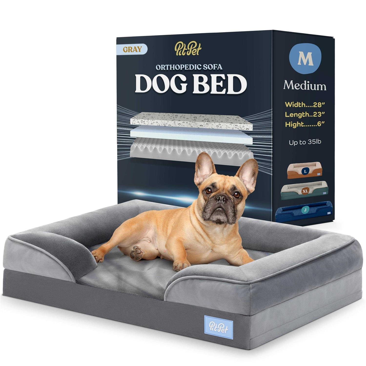 Pitpet Orthopedic Sofa Dog Bed Ultra Comfortable Dog Bed for Large Dogs