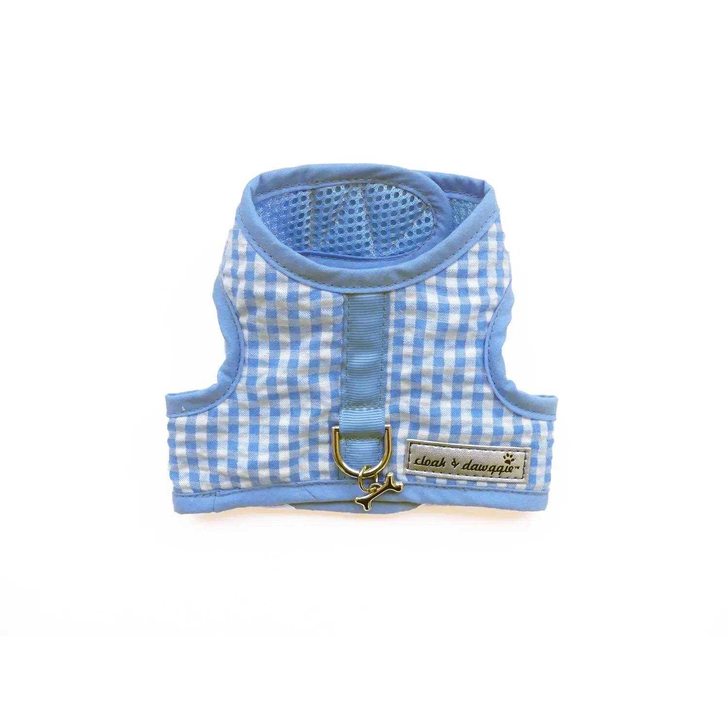 cloak & dawggie Teacup Gingham Dog Harness Vest