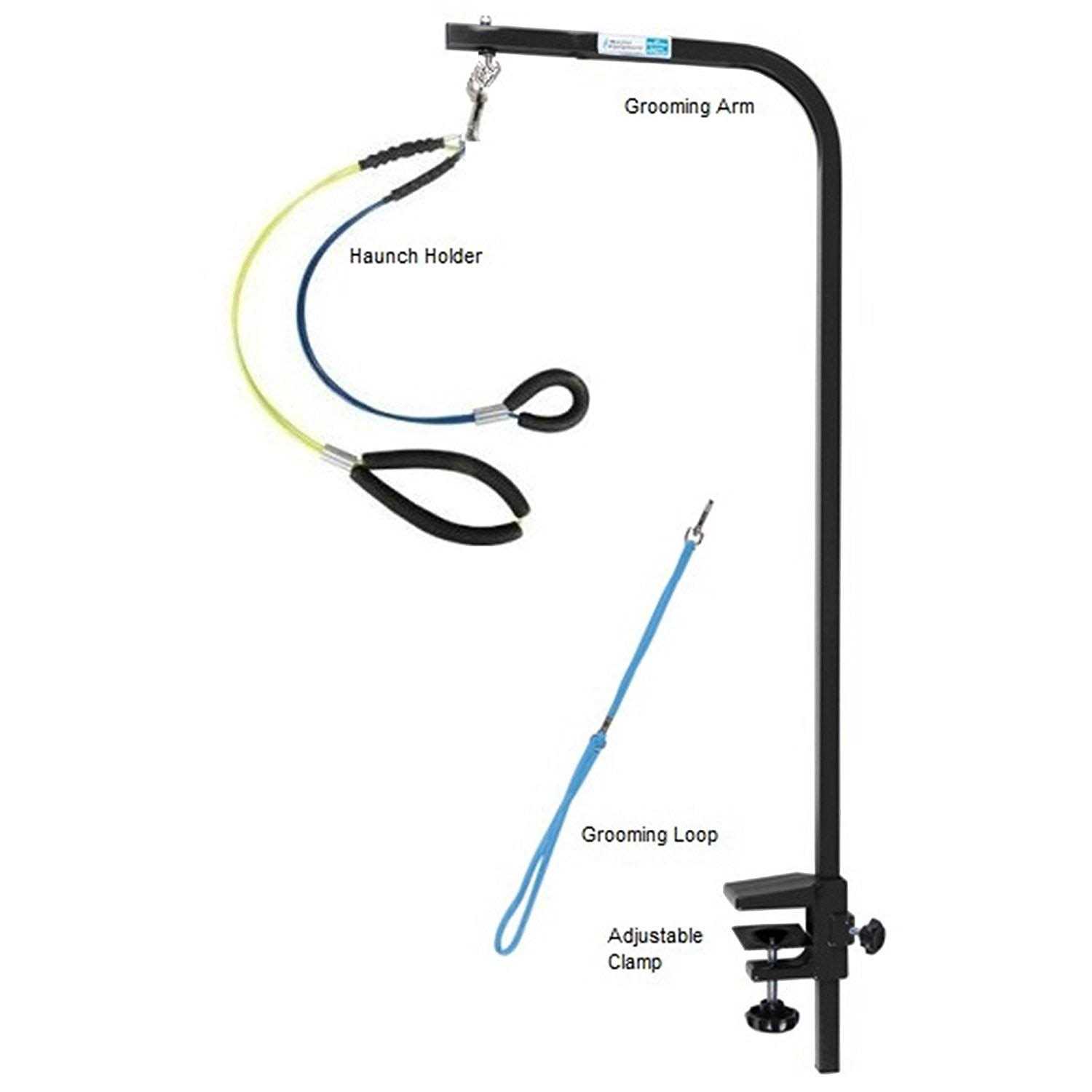 Downtown Pet Supply Dog Grooming Arm with Clamp and Grooming Loop 1 Haunch
