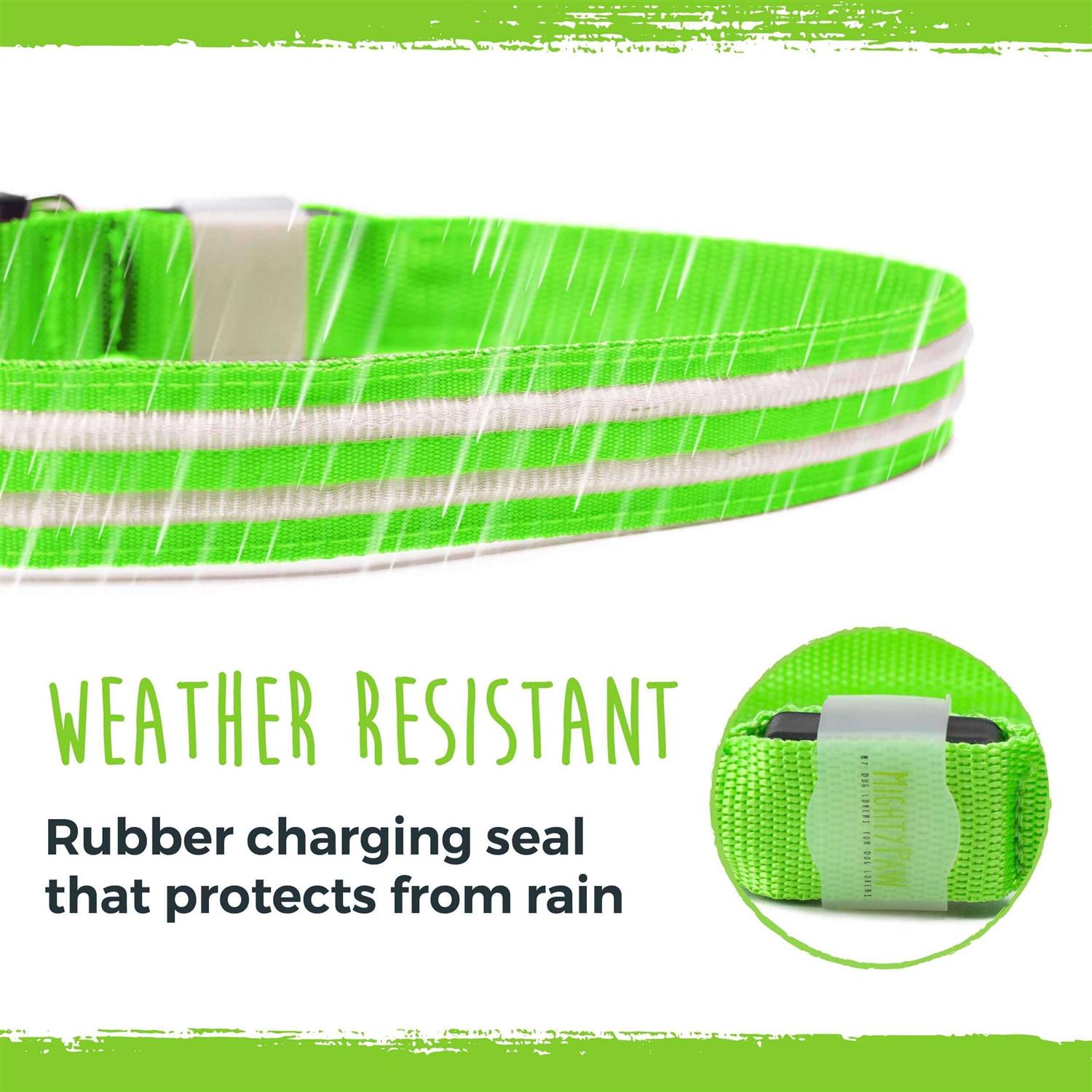 Mighty Paw LED Dog Collar USB Rechargeable