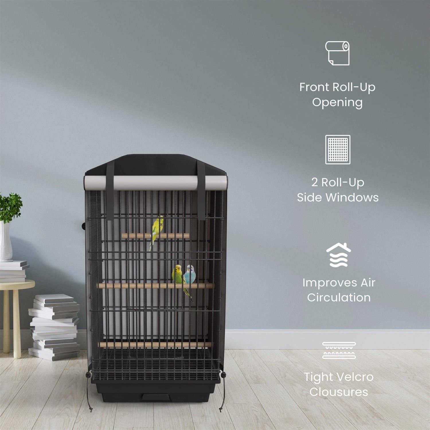 Knuti Universal Bird Cage Cover Good Night Blackout 51 inch x 38 inch x 23.5 inch inch Small Animal Cages Cover