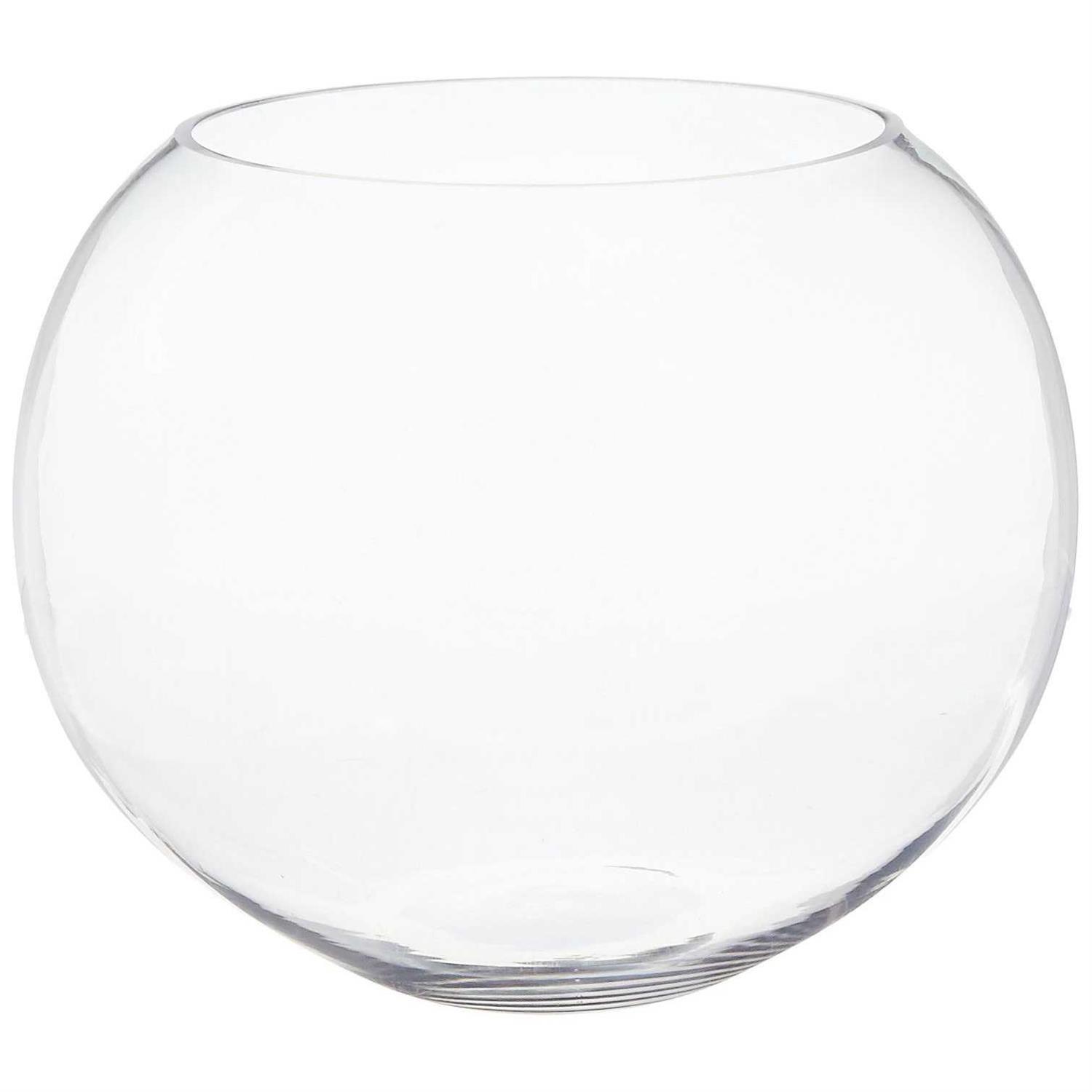 10 Bubble Bowl Glass Vase Clear