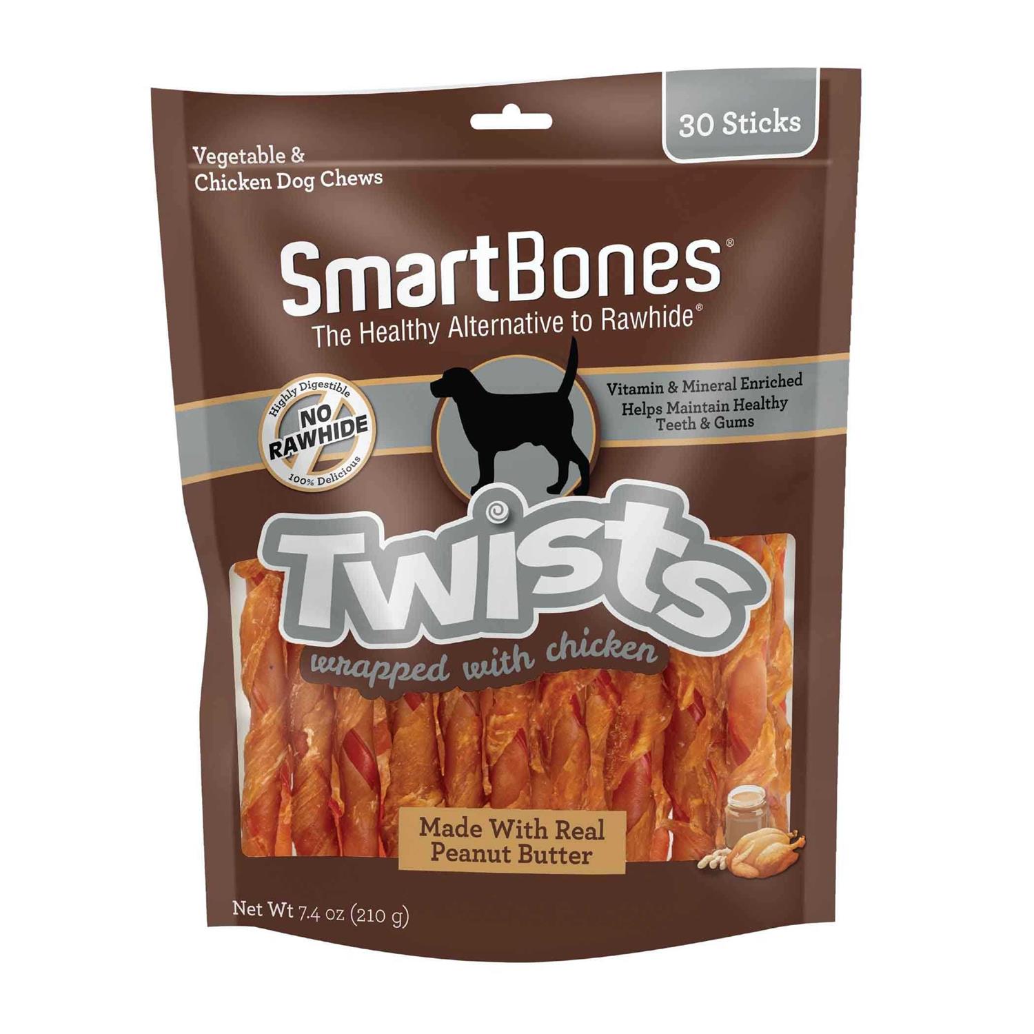 SmartBones Chicken Wrapped Twists Dog Treat