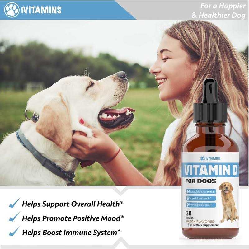 iVitamins Vitamin D for Dogs Supports Strong & Health Bones Vitamin D Supplements for Dogs