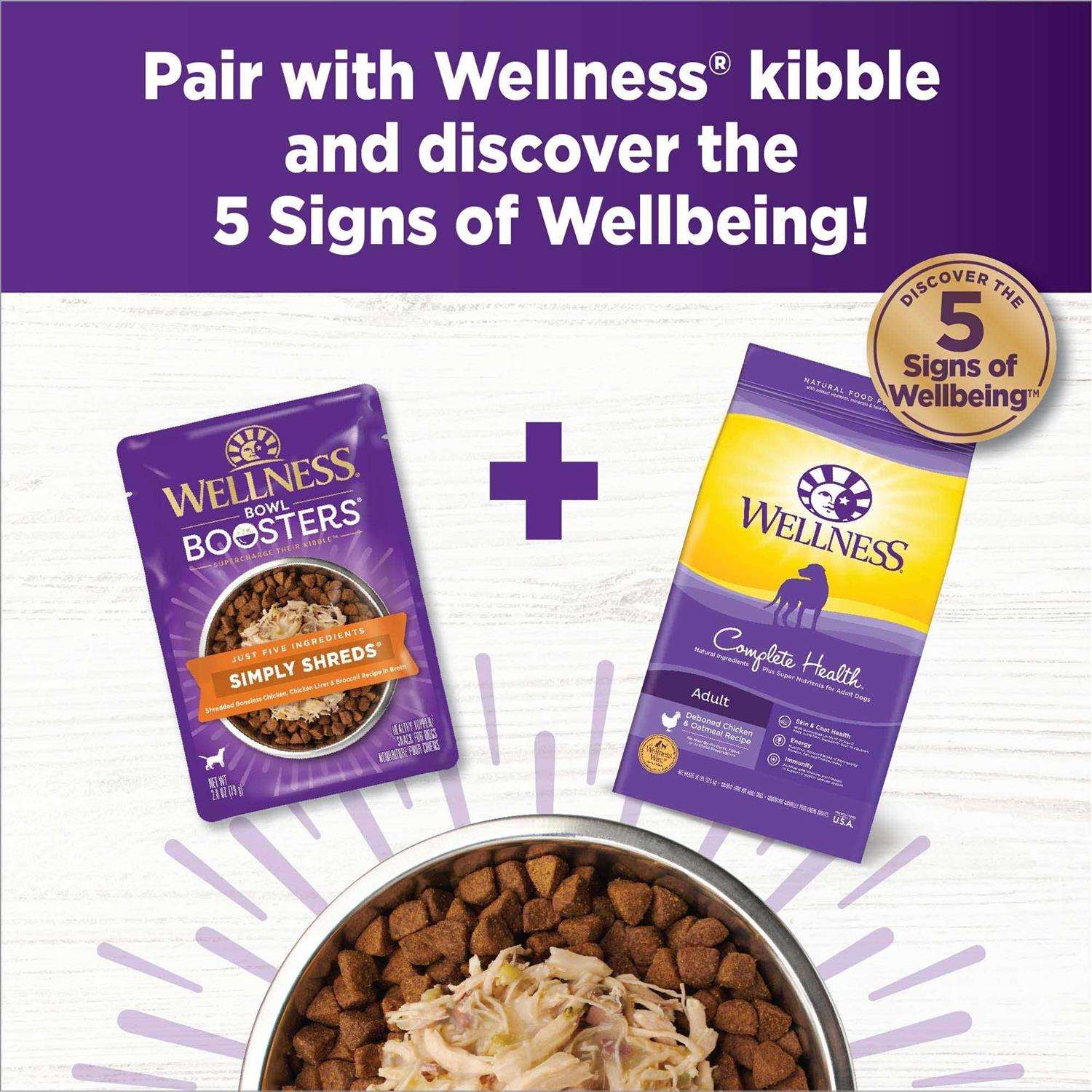 Wellness Core Simply Shreds Natural Grain Free Chicken Wet Dog Food Topper