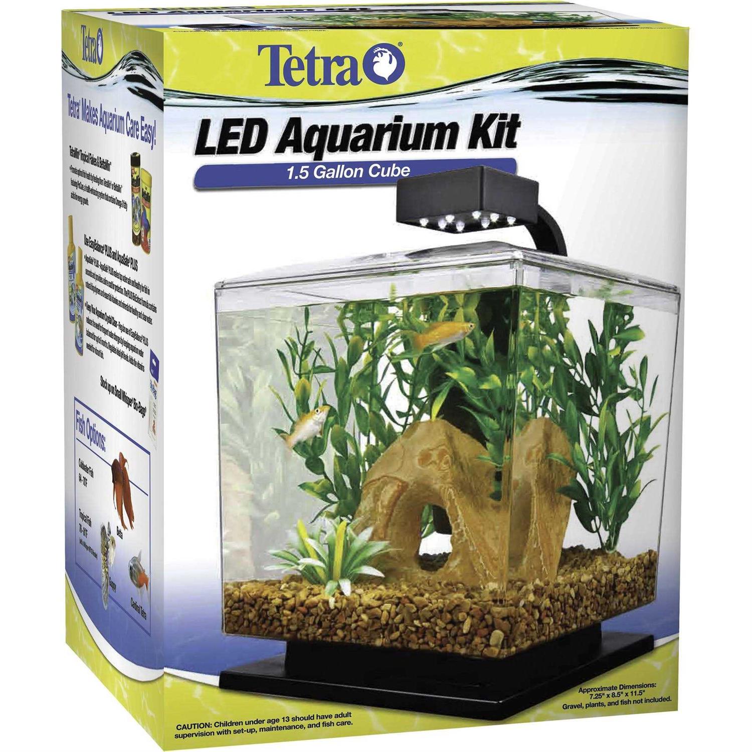 Tetra LED 1.5 Gallon Cube with Whisper Filtration