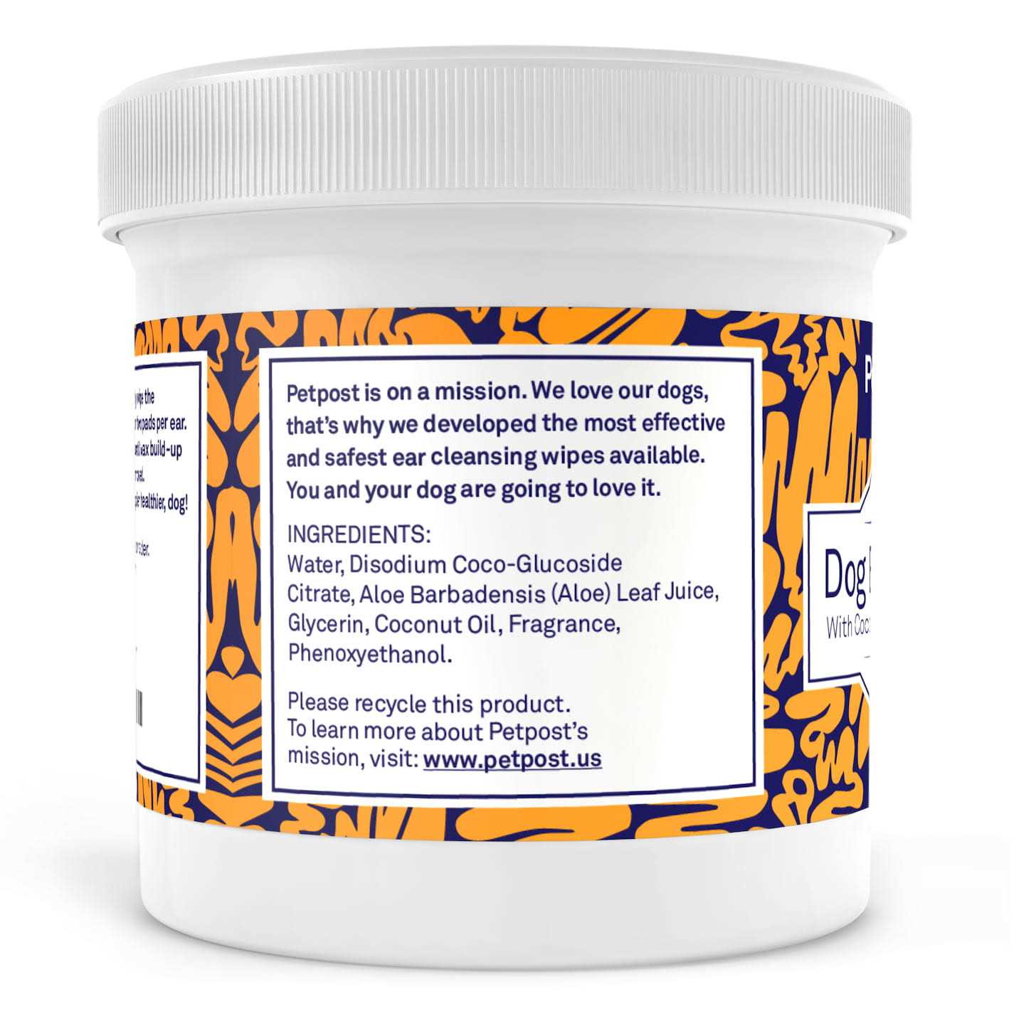 Petpost Coconut Oil Solution Ear Cleaner Wipes