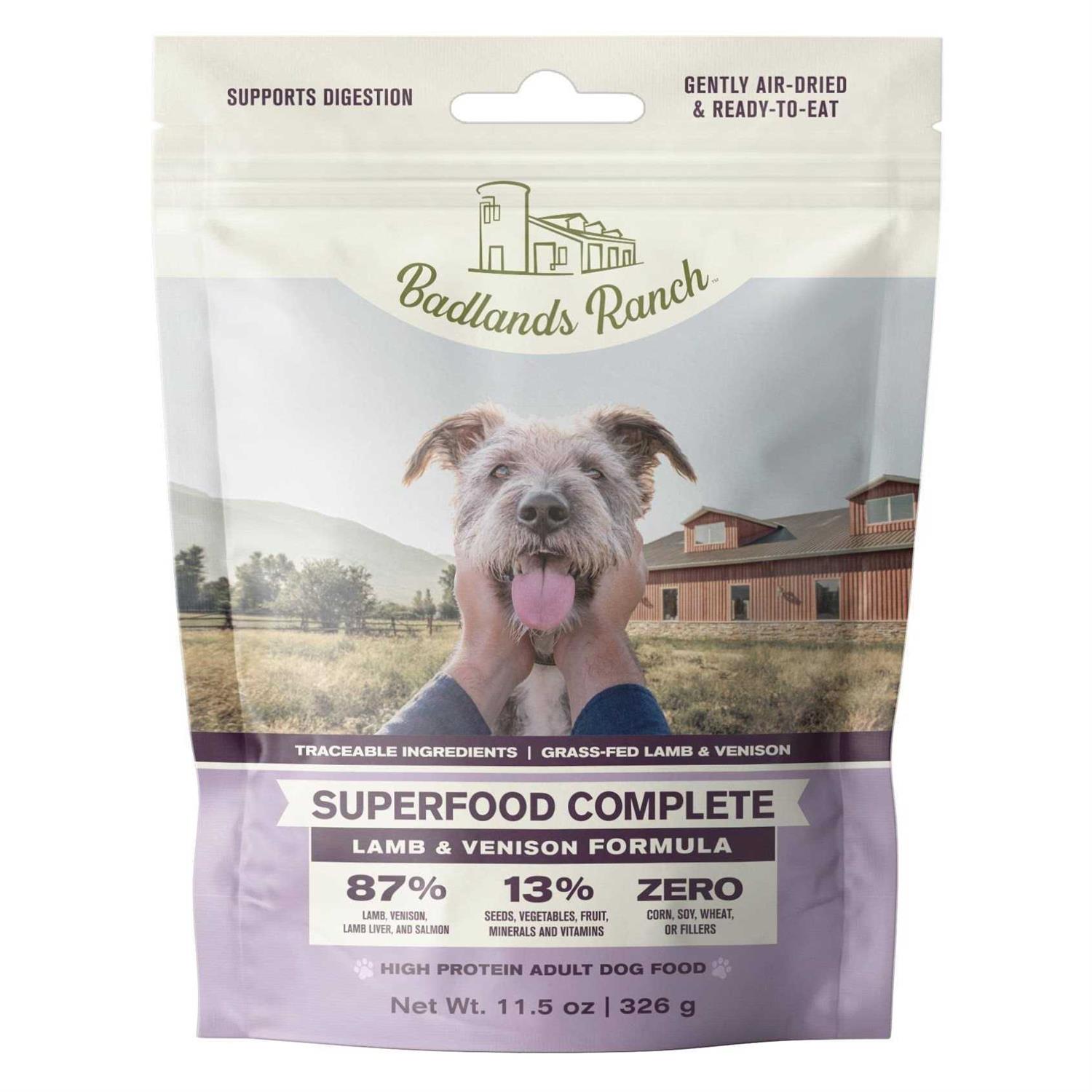 Badlands Ranch Superfood Complete Air Dried Lamb & Venison Dog Food