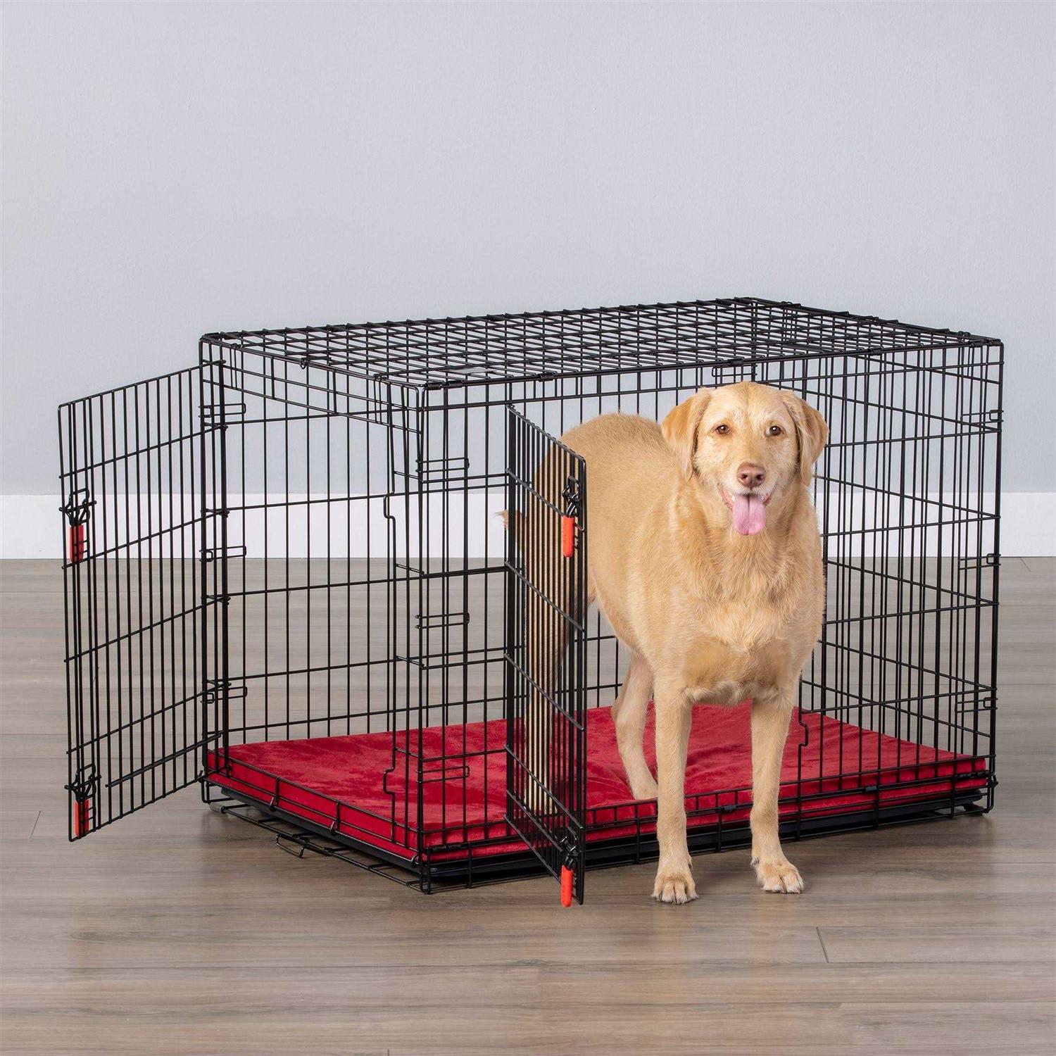 KONG Ultra-Strong Double Door Wire Dog Crate with Divider Panel