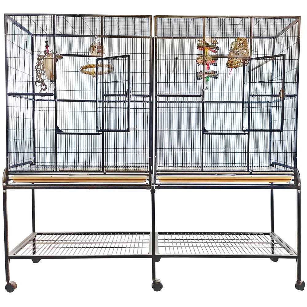 A E Double Flight Cage with Divider