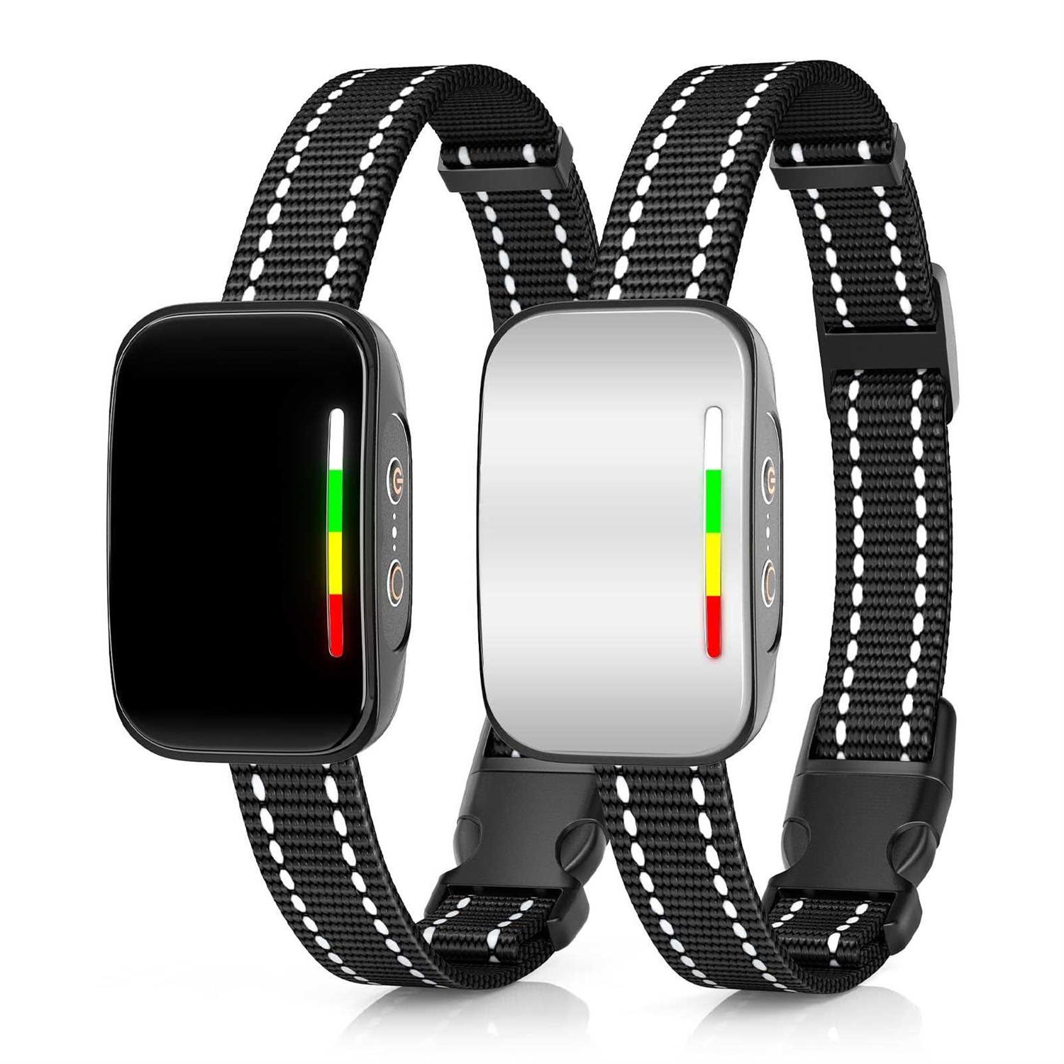 Bark Collar 2 Pack Rechargeable Dog Bark Collar for Large Medium Small Dogs Training Collar for Dogs with 4 Adjustable Sensitivity Dog Barking