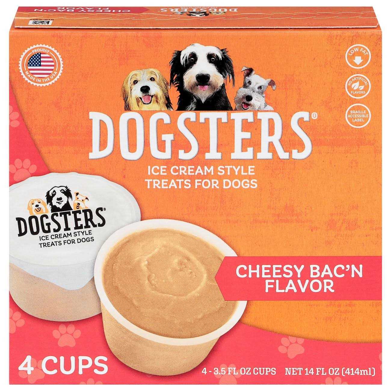 Dogsters Cheesy Bac’n Flavor Ice Cream Style Treats for Dogs