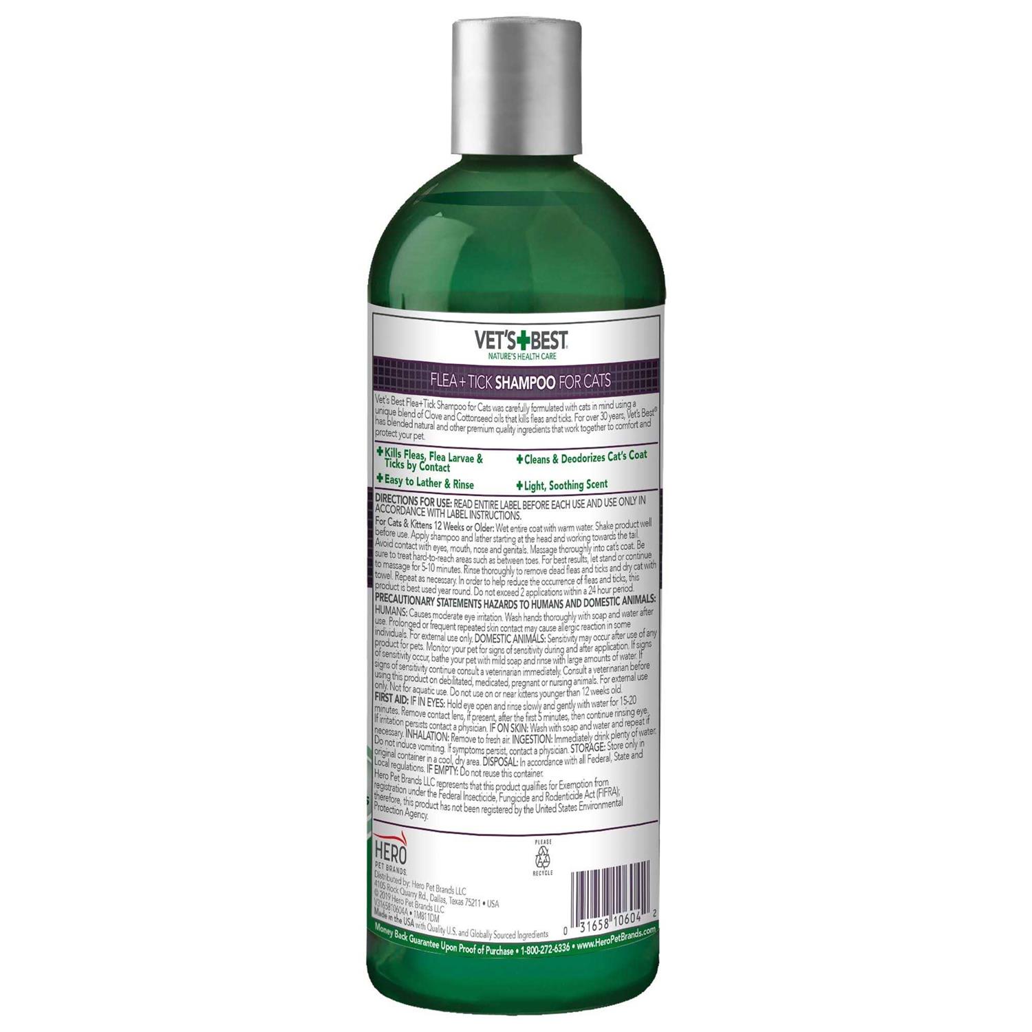 Vet’s Best Flea & Tick Shampoo for Cats