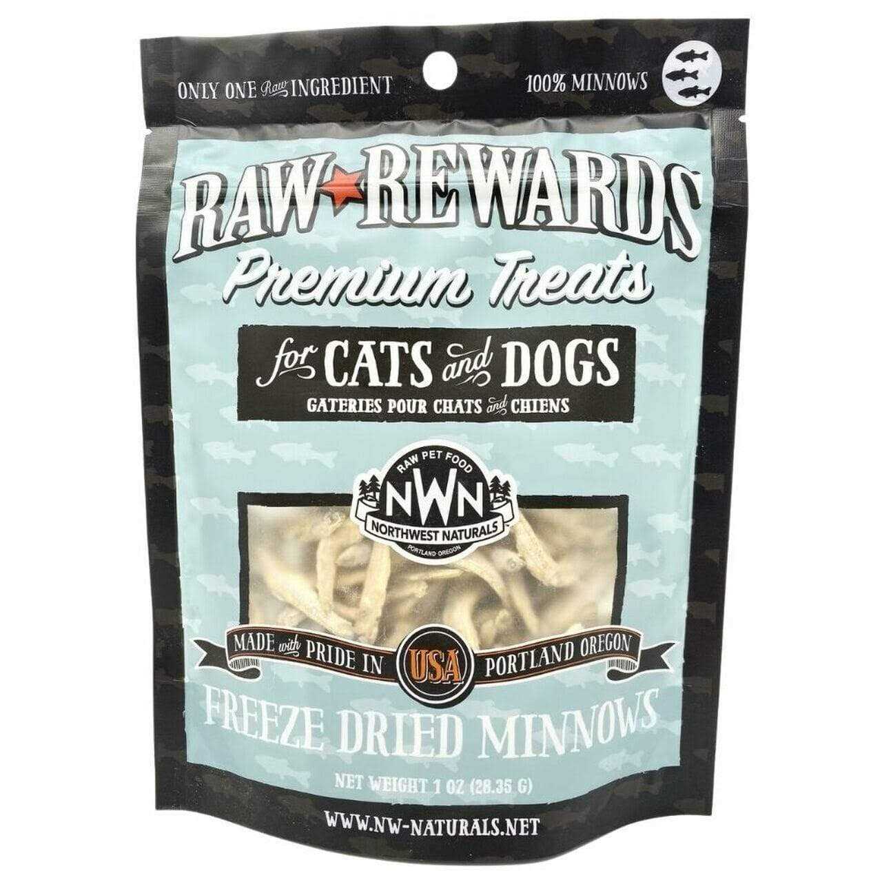 Northwest Naturals Raw Rewards Freeze Dried Treats Minnows