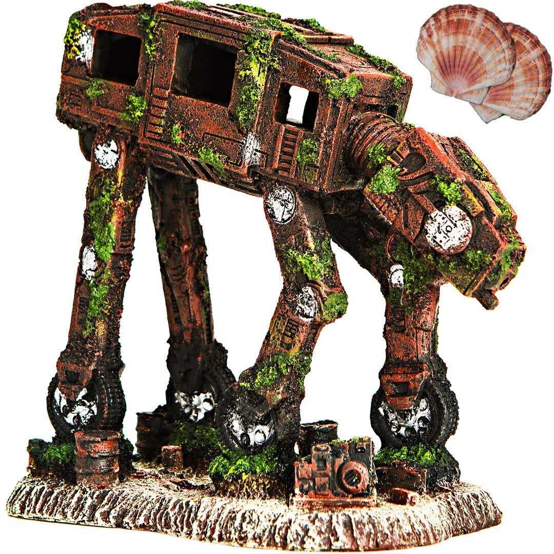 CREOMG Fish Tank Decorations Multi Design Optional Resin Aquarium Ornament Creative Betta Fish Hide Cave for Aquarium Decorations