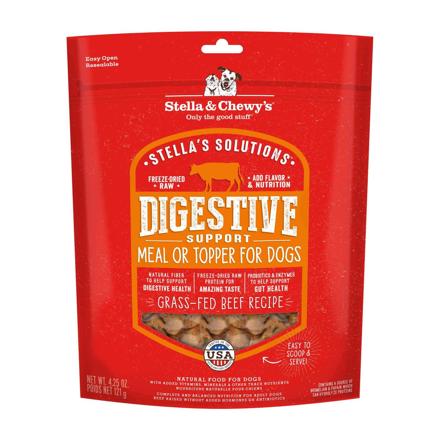 Stella & Chewy’s Solutions Digestive Boost Beef Freeze-Dried Dog Food